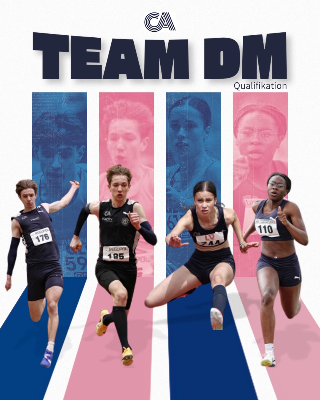 Qualifikationswettkampf für die Team-DM in Leverkusen: Ein Wettkampftag, 44 Disziplinen, nur neun Mannschaften – es geht um die Qualifikation für die Deutsche Team-Meisterschaft. 🇩🇪
📍 Los geht’s heute Morgen um 10 Uhr mit den 4x100-Meter-Staffeln im Manforter Stadion.
Unser Team ist zum ersten Mal dabei. Doch wir sind bereit, den Laden aufzumischen!
Kurz zu den Regeln:
Jede Athletin und jeder Athlet kann höchstens in drei verschiedenen Disziplinen starten, doch für die Mannschaft gehen jeweils nur zwei Athleten pro Disziplin in die Wertung. Die Mannschaft mit den meisten Punkten gewinnt.
Alle weiteren Informationen gibt es auf leichtathletik.de.
Auf geht’s, #TeamCA!
#teamdmj #trackandfield #youth