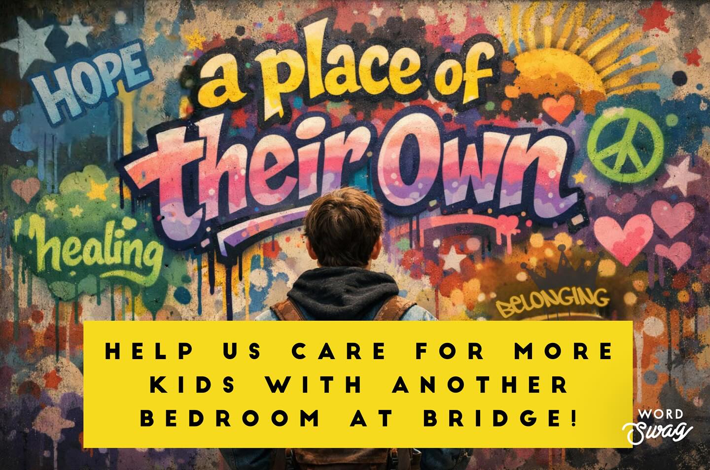 Your donations help us add another bedroom to Bridge!
1 additional bedroom = 20+ kids!
Give today and be part of the solution for kids in foster care who need of emergency intervention and trauma care in Western Washington.
Your donations will help us care for 20 more kids every year!
https://bridgereceivingcenter.org/donate