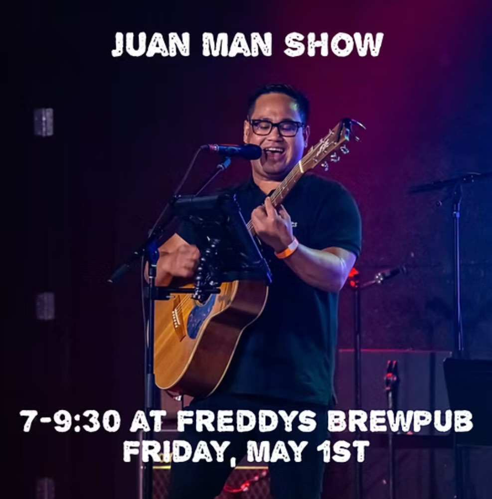 FREDDY’S MAY LIVE MUSIC LINE-UP ALERT❗️
Friday, May 1st - Juan Man show
Friday, May 8th - Jese Lawrence
Friday, May 15th - Scott Mcfadyen
Friday, May 22nd - Joshua Smith
Play time starts at 7pm:)
No cover