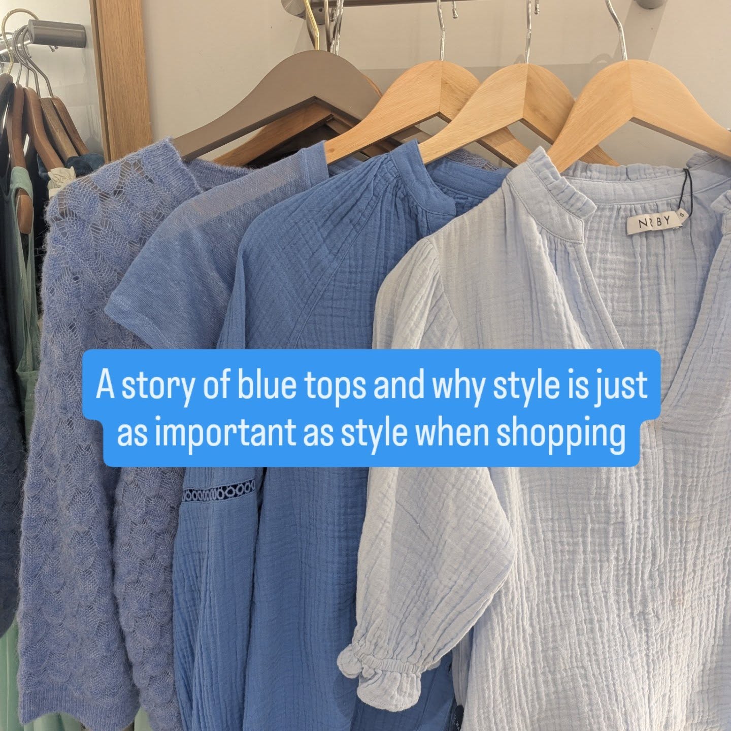 A quick trip into Oxford this morning, honestly I struggled to find my colours to try but I did see these lovely blue tops (all in John Lewis).
An illustration of why a colour analysis alone isn't enough to shop with total clarity, you also need to understand your bodyshape and proportions to really shop successfully.
#stylingover40 #stylingtips #styleadvice #style #westgateoxford