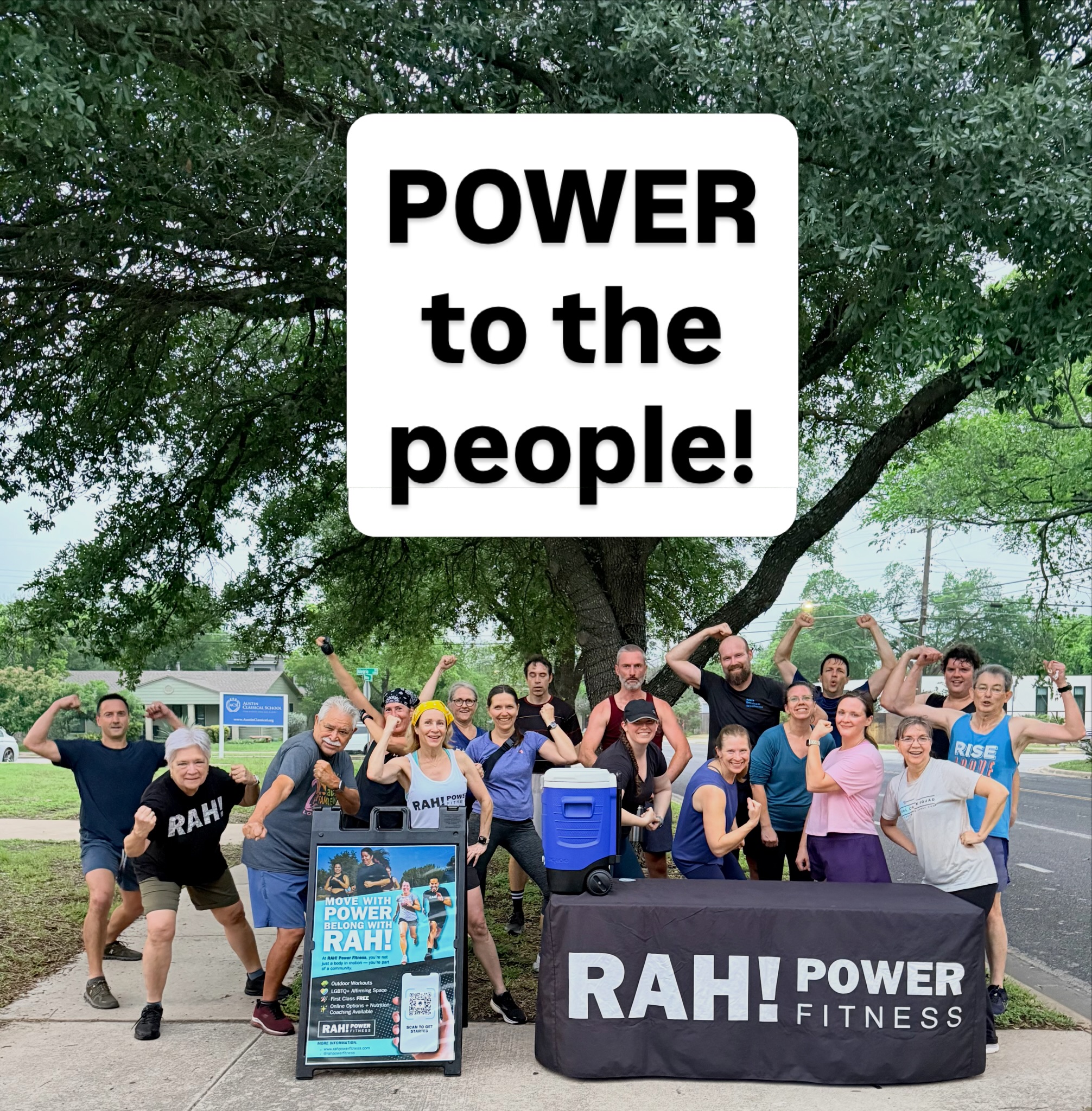 The people of RAH! are what give our community POWER! Are the workouts fun? Hell yeah they are! Are they challenging for retirees and former high school and college athletes? Heck yes! And at the end of the day if youโre not connecting with other humans such as your neighbors who care youโre losing out on living life. RAH!