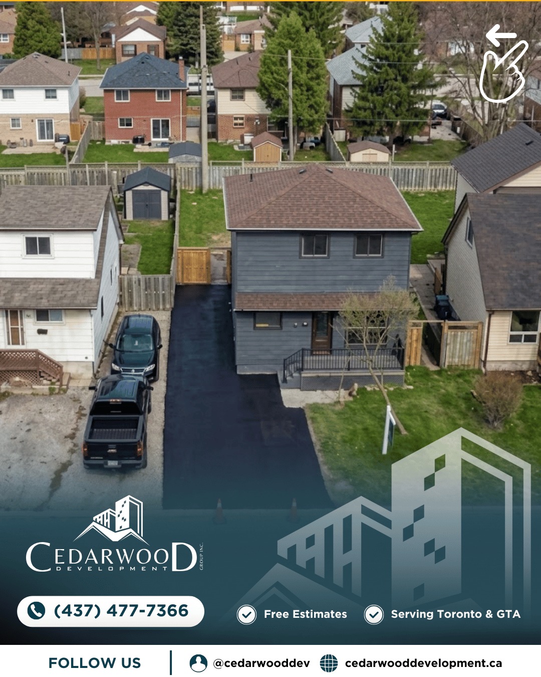 🖤 SWIPE to see this Ajax driveway restoration from every angle. 😤🔥
This is what a professional asphalt driveway repair and seal coat looks like when done RIGHT. Fresh. Clean. Built to handle every Ontario winter that comes its way. 💪❄️
Searching "driveway sealing Ajax" or "asphalt driveway repair GTA"? We are your team. 👇
We restored this full driveway in Ajax, ON from the ground up — crack filling, repairs and a premium seal coat finish that instantly boosted this home's curb appeal. ✨
💡 Did you know? Professionally sealing your asphalt every 2 to 3 years protects against Ontario's freeze thaw cycles and extends your driveway life by up to 10 years. That is smart homeownership. 💰
📍 Proudly serving Ajax, Whitby, Pickering, Toronto, Markham, Vaughan, Mississauga, Brampton, Richmond Hill & all of the GTA
Our Services Include:
✅ Driveway Sealing & Crack Repairs
✅ Asphalt Restoration & Repaving
✅ Interlocking & Hardscaping
✅ Basement Finishing & Remodeling
✅ Kitchen & Bathroom Renovations
✅ Epoxy Flooring
✅ Home Remodeling
💡 Ready for your transformation? Book your FREE estimate today!
📞 (437) 477-7366
📧 info@cedarwooddevelopment.ca
🌐 cedarwooddevelopment.ca
📍 Serving Toronto & the GTA
📆 DM us "DRIVEWAY" to discuss your next project!
#DrivewayRepairAjax #DrivewaySealing Ajax #AsphaltDrivewayGTA #DrivewayRestorationOntario #AjaxRenovations