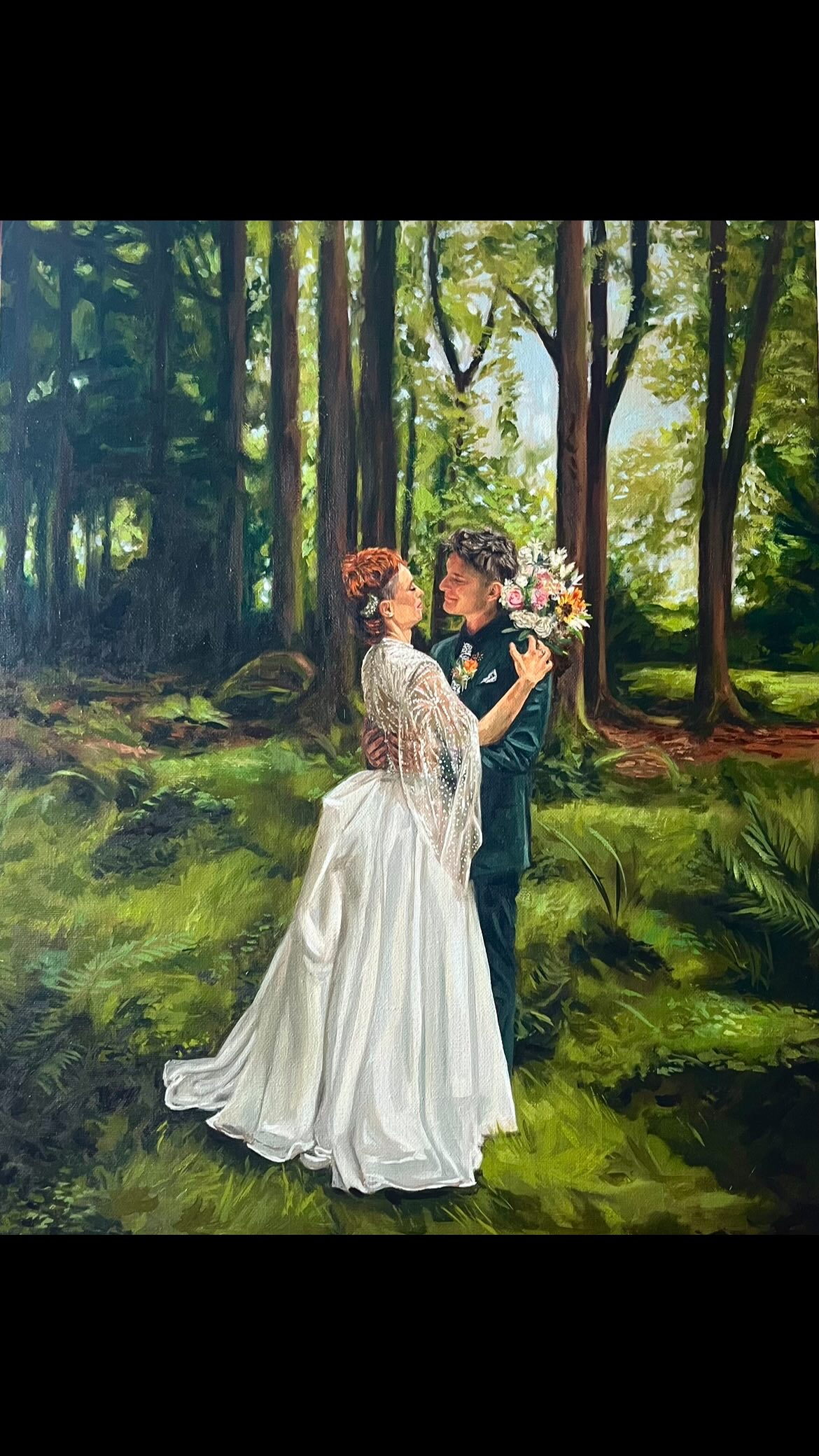 Clara & Jim ✨
The outfits, the hair, the scenery. Perfect perfect, perfect. I had so much fun adding layers and layers to this piece. Thank you for your patience with it @clarajn93
I was voted Wedding Portrait Artist of the year 2026 by the Irish Enterprise Awards. If you’re looking for a Newlyweds Oil Painting email lex.illustrations@gmail.com
Photo by @lisachonier
#weddingportraitartist #weddingartist #newlywedspainting #uniquegift