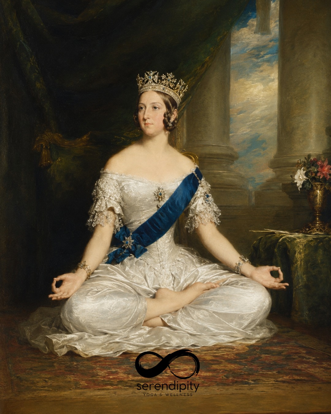 Happy Victoria Day Long Weekend from Serendipity Yoga.
In honour of the occasion, Queen Victoria has officially been spotted trading in her throne for a yoga mat (lotus pose approved, crown slightly askew). We’re not saying yoga will make you feel like royalty… but we’re also not not saying that.
The studio is open all weekend with in-person and online classes, so whether you’re staying local in the County or ruling your weekend from afar, there’s time to move, breathe, and pretend your to-do list is a polite suggestion from the monarchy.
Come for the practice. Stay for your inner sovereign energy.
(and yes, this picture was created with AI, although we're rather certain Queen Victoria did practice yoga).
#serendipityyoga
#healthymovementyourway
#yogapec
#royalyoga
