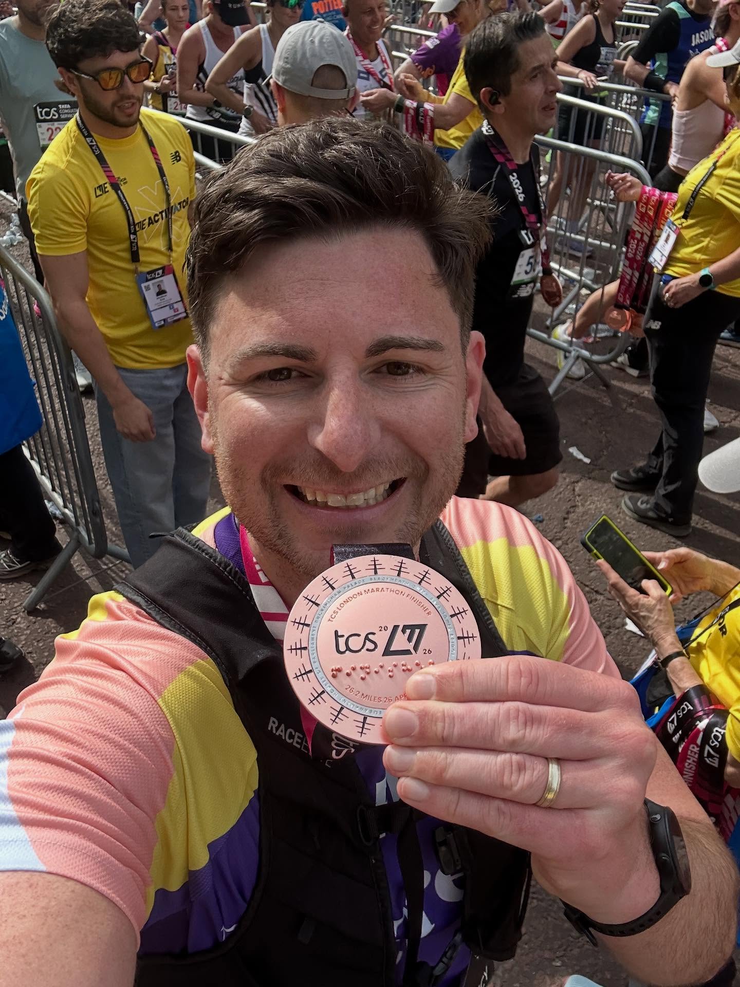 Wow! 🤩 London Marathon Complete! It’s hard to put into words what an incredible experience it is. So proud to run for my Grandad for @pancreaticcanuk they were amazing from start to finish today and incredible support. I’m so happy to raise over £3k for the charity.
I enjoyed the experience soaked up the atmosphere in the ☀️ took pictures and thank everyone for their messages of good luck and donations as well with my cheer leaders @victoria.farley @sophie_isaacs_uk Ellie & Sonia.
Marathons are so much more than a chip time and medal. What I saw out there today and conversations I had with people along the way was incredible, what people have over come in their life and on the course today was truly inspiring! Well done to everyone out there today. All the support along the way was so loud from start to finish.
It’s been a long journey since August to get there today but a bucket list experience complete and I brought the medal home for my little ones 🩷💙