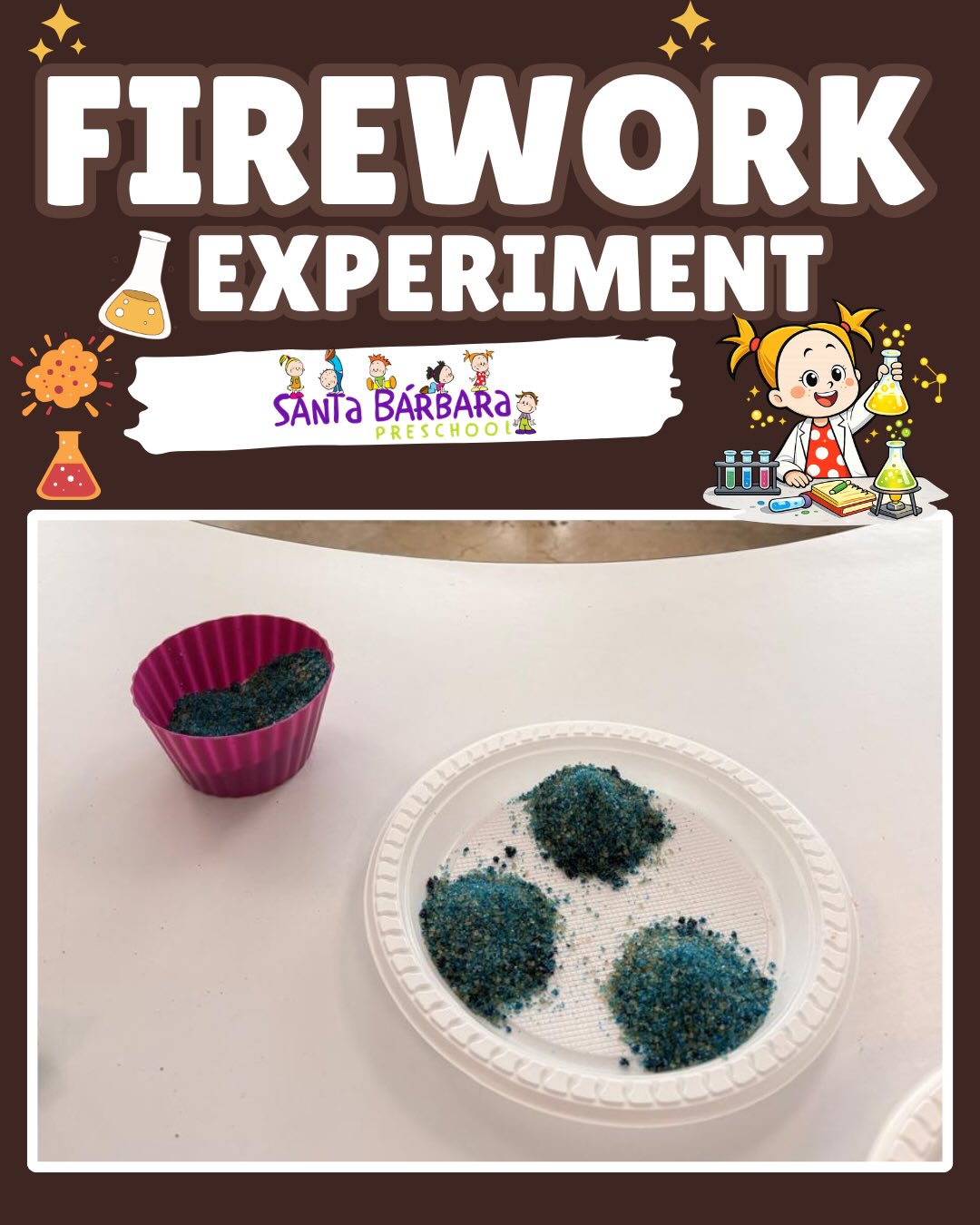 We made a firework experiment 🎆✨
#ScienceForKids #LittleScientists #LearningThroughPlay #santabárbarapreschool