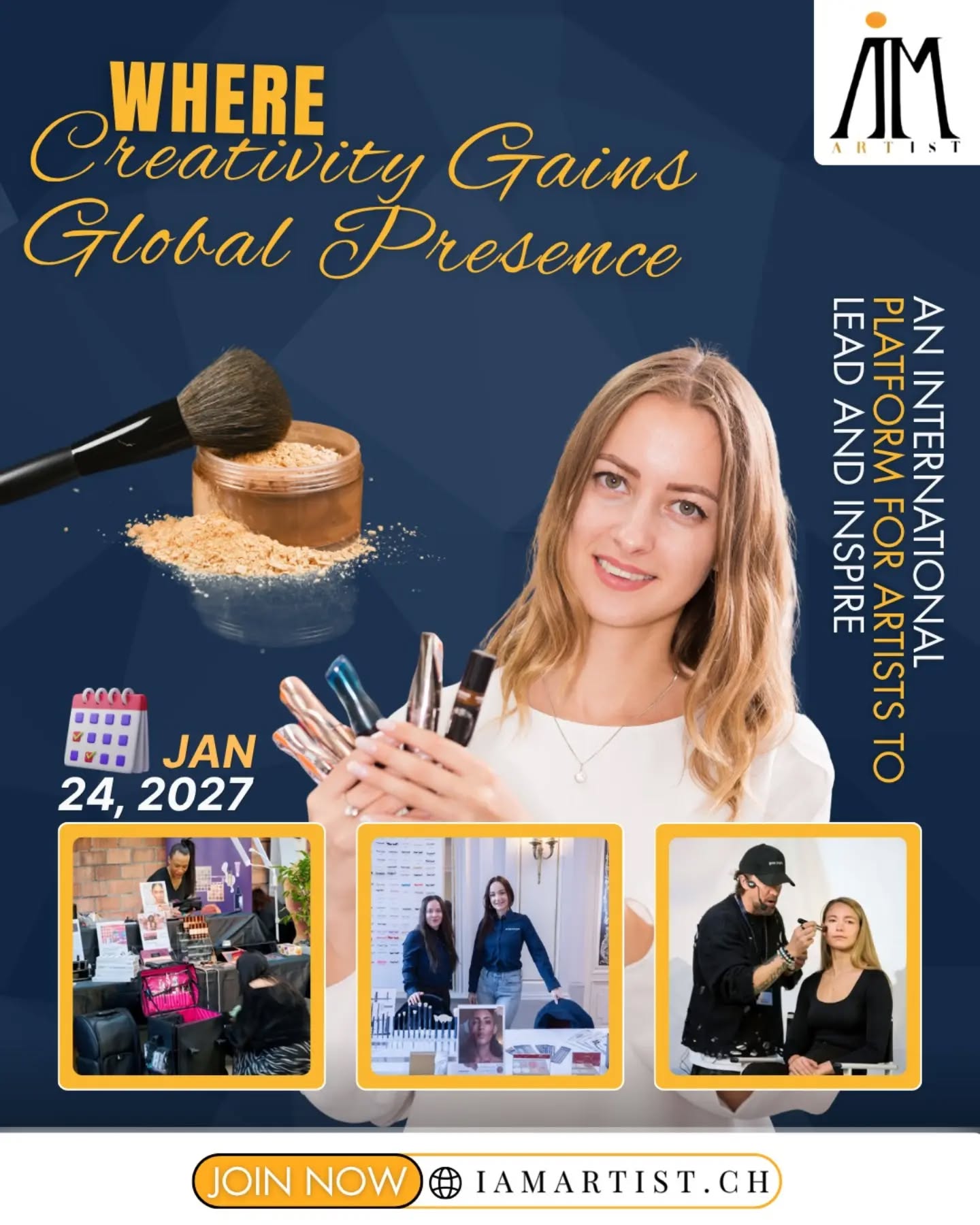 Where creativity meets global presence.
An international platform for artists to lead and inspire.
Jan 24, 2027 🌍
#IAMArtist #GlobalArtists #CreativePlatform #ArtCommunity #fypシ゚シ゚