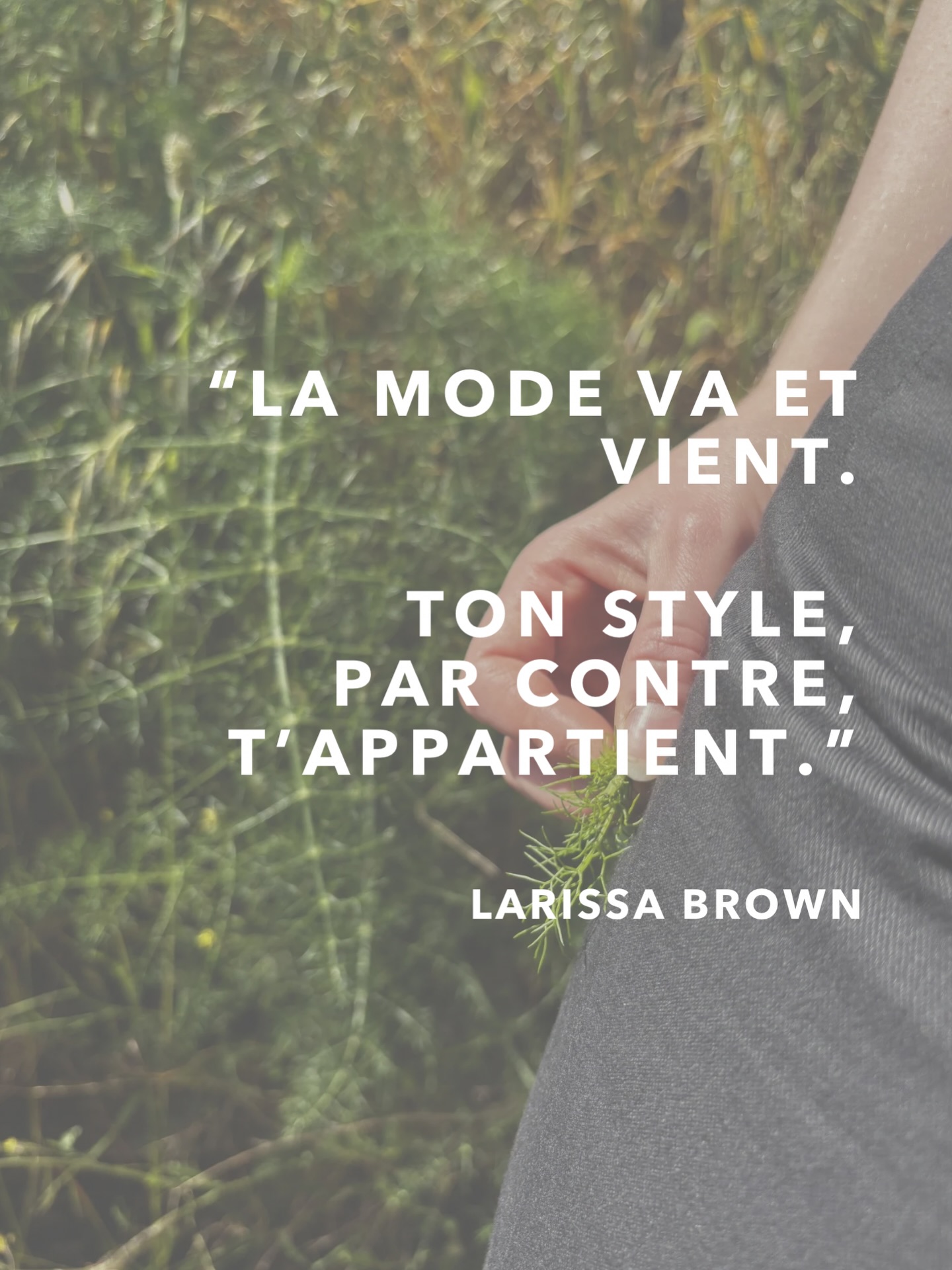 N’oubliez pas, votre style, c’est votre vision de la mode et une manière comme une autre de vous exprimer 🫰🏻.
Et vous, c’est quoi qui rend votre style unique 😉 ?
#atelierpiny #phrasesujour #penseepositive #modesuisse #citationdujour