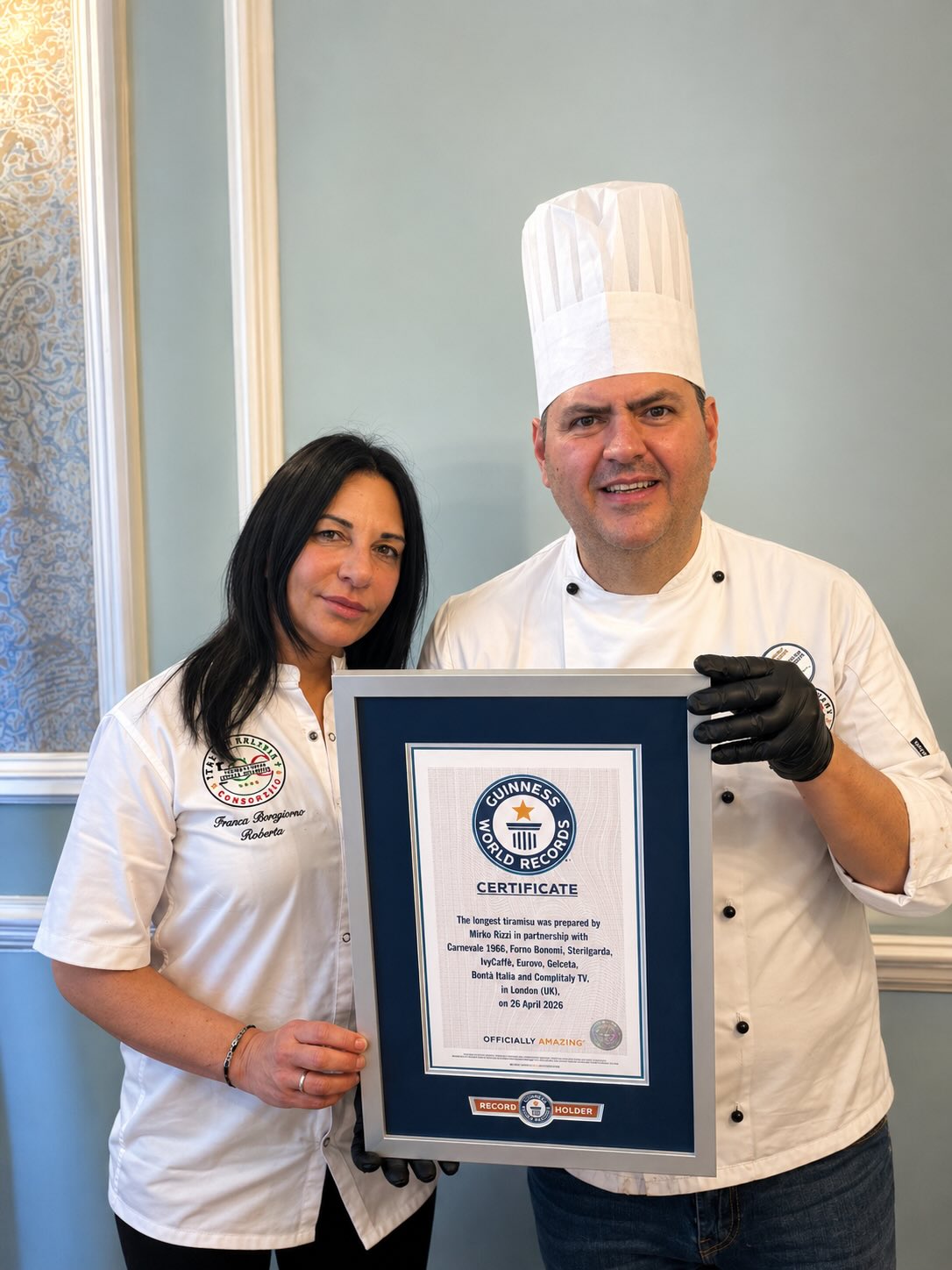 While the city was running the London Marathon, we were running a marathon of our own at Chelsea Old Town Hall. 🍰🏃♂️
Starting at 7am Saturday morning, myself, Carmelo, and our incredible team of 100 chefs worked straight through the night for over 24 hours. The goal? To bring the Guinness World Record for the Longest Tiramisù back to London.
We didn’t just break the 273.5-metre record—we crushed it, reaching a staggering 440.58 metres! A massive thank you to everyone who supported our charity attempt for Esharelife. Exhausted, proud, and officially record-breakers! 🇮🇹☕️🥇#longesttiramisu
#guinnessworldrecord
#londonmarathon
#tiramisu
#worldrecordholders