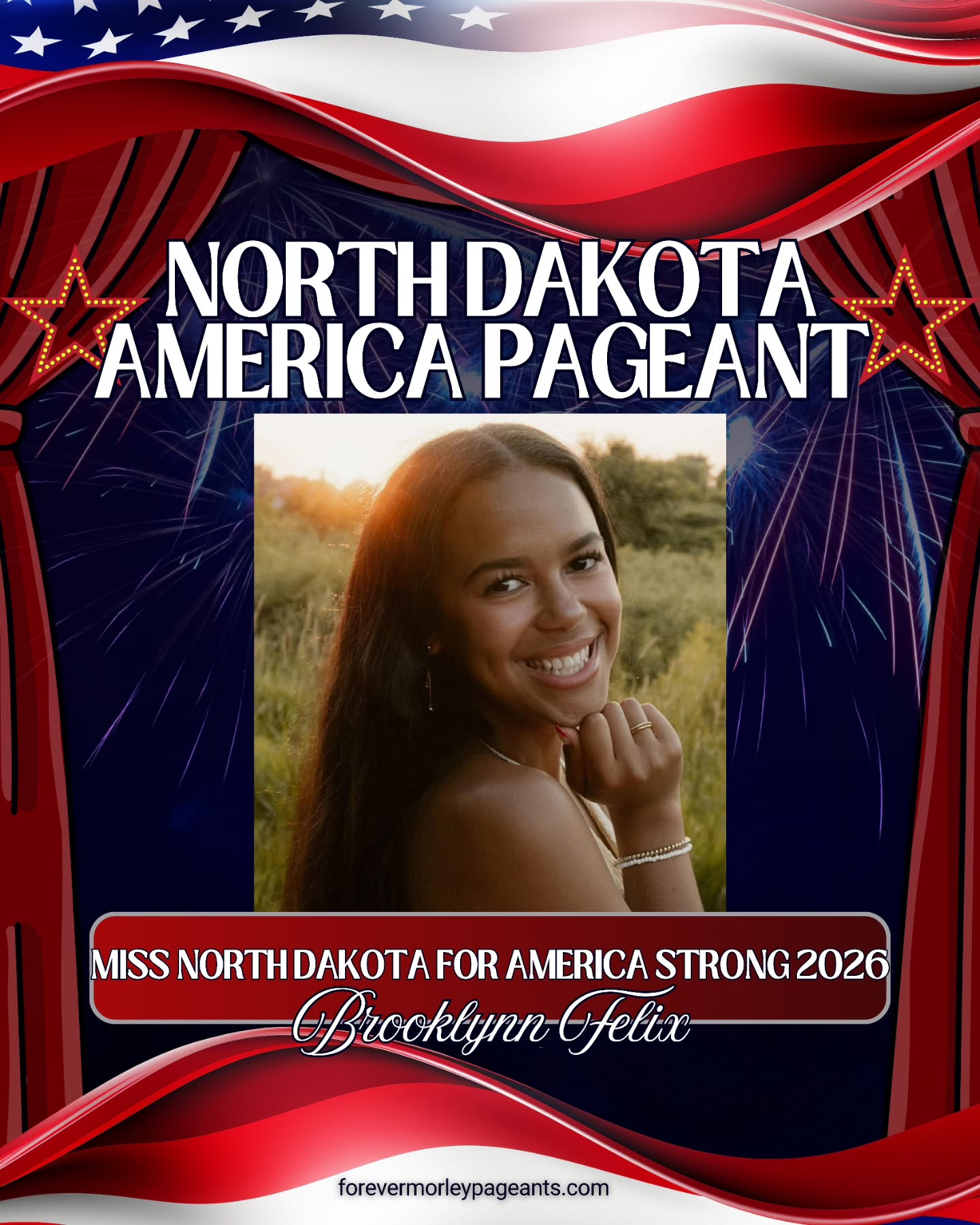 MISS NORTH DAKOTA FOR AMERICA STRONG GOES TO...Brooklynn Felix!
Congratulations π π π
#ForevermorleyProductions #pageant #NorthDakotaAmericaPageants