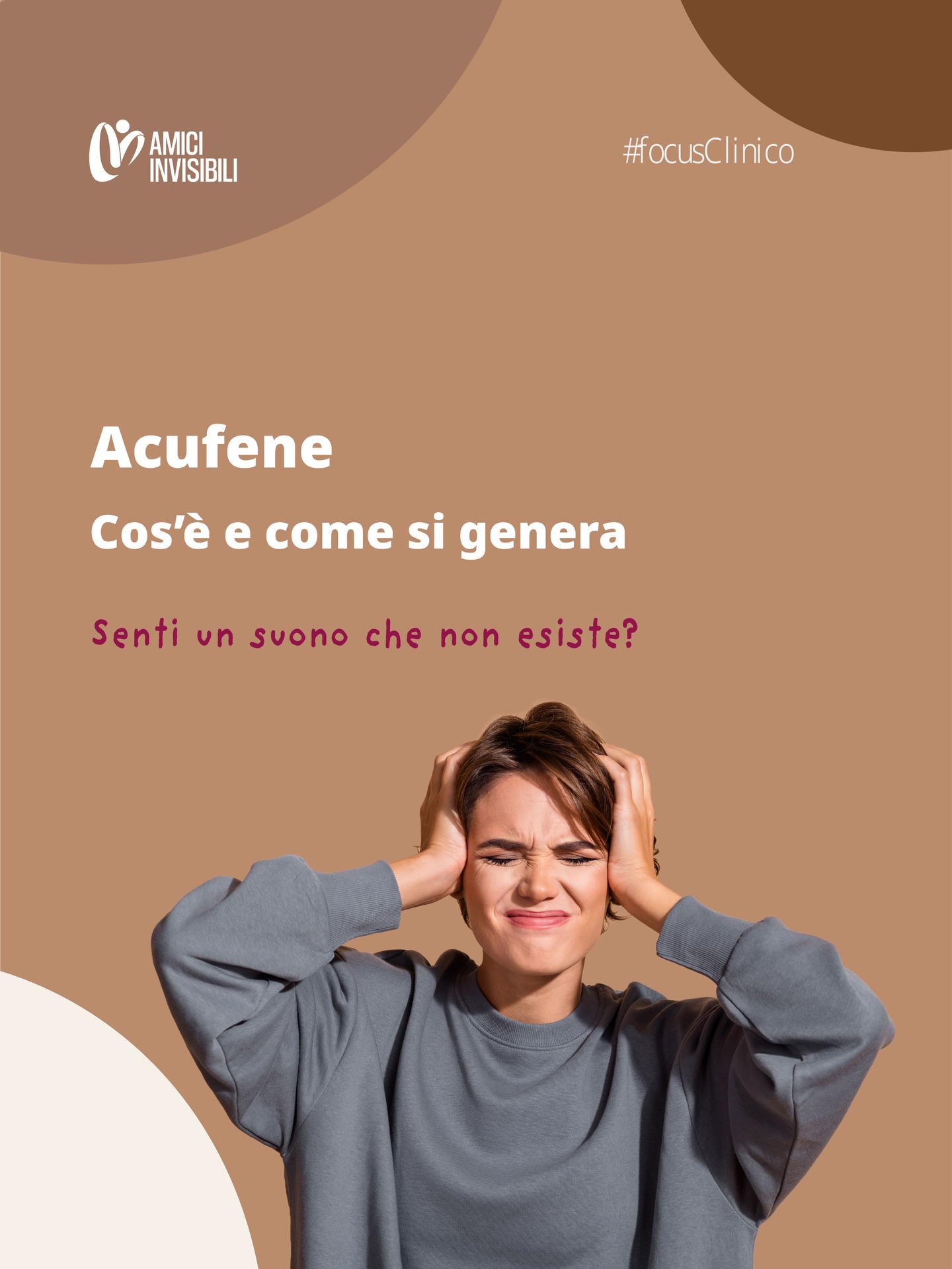 🔍 Focus clinico:
L’acufene è un fenomeno neurobiologico complesso, che può avere un impatto profondo sulla qualità della vita. La disinformazione e lo stigma sono ancora diffusi. La ricerca è insufficiente e sottofinanziata. Comprenderne i meccanismi è essenziale per sviluppare interventi più efficaci e mirati.
💬 Tu ne hai mai sofferto? Raccontacelo nei commenti!
#AmiciInvisibili #acufene
Riferimenti scientifici:
* Shore SE, Roberts LE, Langguth B (2016) - Maladaptive plasticity in tinnitus - triggers, mechanisms and treatment, Nat. Rev. Neurol.
* Singh A, Smith PF, Zheng Y (2023) – Targeting the Limbic System in Tinnitus, Int. J. Mol. Sci.
* Smit JV, Janssen ML (2024) – Central aspects of tinnitus: advances in mechanisms and neuromodulation, Brain Sci.
* Shahsavarani S et al. (2021) – Salience, emotion, and attention: The neural networks underlying tinnitus distress, Brain Res.