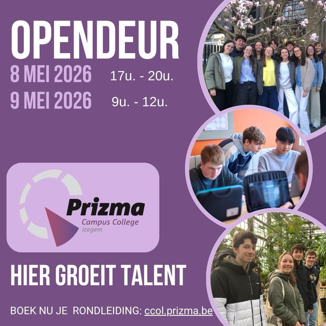 Interesse in wat onze school te bieden heeft voor jou?
Kom langs op onze opendeurdagen en boek een persoonlijke rondleiding via de link in bio. Onze collega’s en leerlingen geven jullie graag een woordje uitleg.
#hiergroeittalent #prizmacampuscollege #opendeurdag