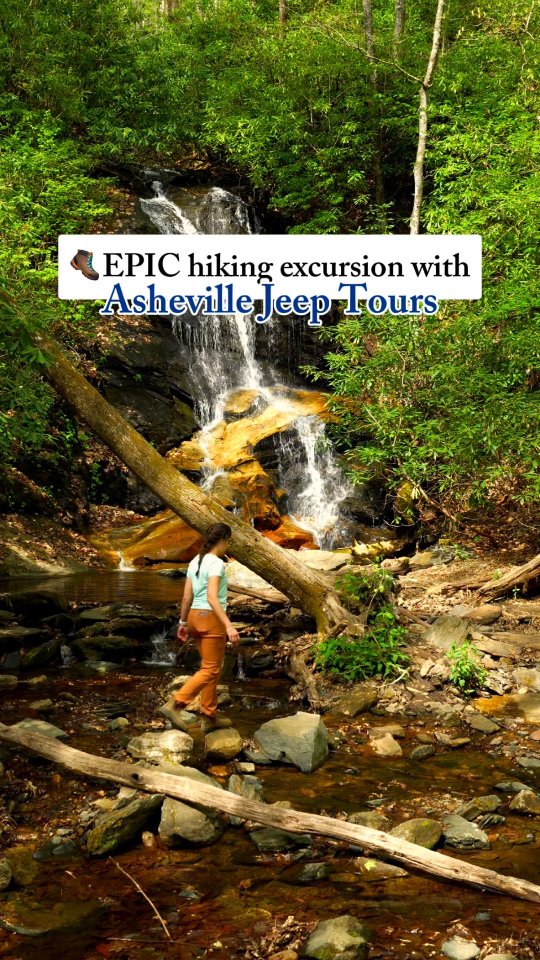 Hikin' AND jeepin' in Asheville!!!
⛰️Asheville Jeep Tours Hiking Excursion offers MORE hiking than our other tours!
💪🏾During this outing, we will hike 3-4 miles, conquer some elevation gain, encounter water crossings, and of course, see waterfalls!!!
🌳You will still get to ride in our open-air jeeps, get the best snacks, and have access to the hiking poles and rain gear, while being safely led by the friendliest and most knowledgeable guides around.
💎Private tours are also available for bigger groups (up to 36 adults); these can be customized to include more or less hiking, swimming hole stops, etc.
💫We'd love to host you the next time you visit Asheville!
🫶THANK YOU Chelsea & Sam for adventuring with us!