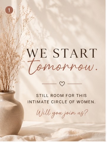 We start tomorrow.
And Iโm going to be honestโฆ
This is going to be a small, intimate circle.
Which means if you feel even the slightest pullโ
this is a powerful time to say yes.
Because this isnโt about blending in.
Itโs about being seen.
Held.
And gently called forward into more of who you are.
Weโve already named the patternsโ
the shrinking, the second-guessing, the holding back.
Now we get to shift it.
You donโt need to be more ready.
You donโt need to have it all figured out.
You just need to be willing.
If your heart is whispering โthis is for meโโฆ
listen.
We begin tomorrow.
Join us here โ https://www.mindyarbuckle.com/identity-reclamation-circle