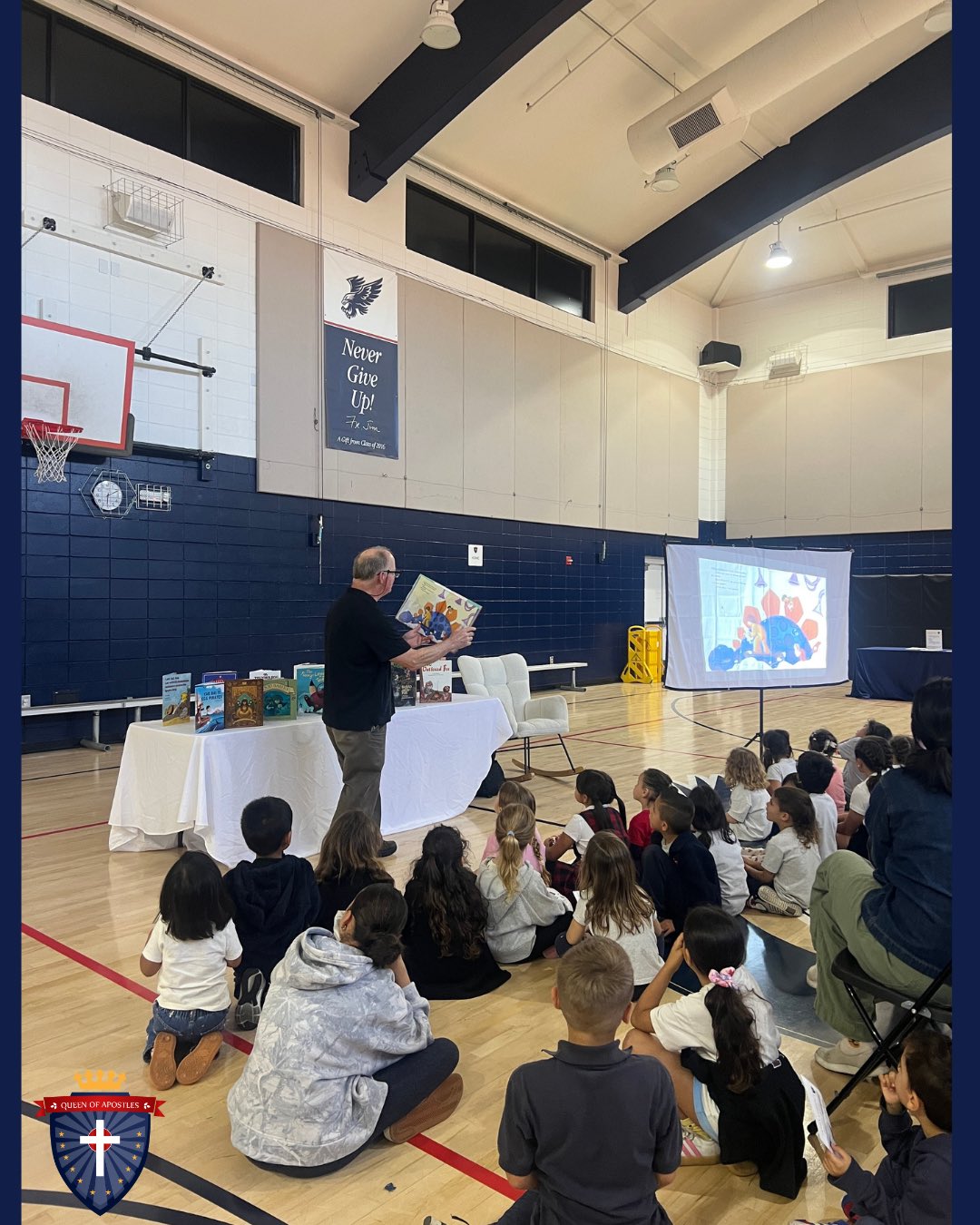 Family Literacy Night was a ROAR-ing success! 🦖📚
Thank you to Tim Meyers for sharing his book:Down at the Dino Wash Deluxe! Students enjoyed dino-themed literacy stations led by our student ambassadors, where they built vocabulary, told stories, and dug for dino bones❤️💙
We ended the night with Mister Softee 🍦 Such a fun night, and we’re already counting down to next year!
#NeverGiveUp #QofA #familyliteracynight #dsjcatholicschools #elementaryschool