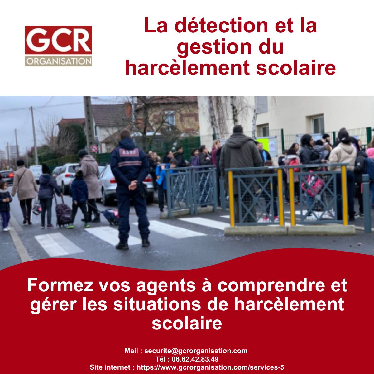 Les #ASVP jouent un rôle essentiel au sein de nos collectivités, ce sont des agents de proximité, au contact permanent de la population.
Leur présence quotidienne et familière aux abords des écoles est propice au dialogue avec les plus jeunes.
Ils doivent donc être sensibilisés à la problématique du harcèlement scolaire, afin de pouvoir répondre de façon adaptée et professionnelle, si un enfant leur confie en être victime.
Nous proposons des formations spécifiques avec des mises en situation adaptées aux différents contextes.
Objectifs de la formation :
- Comprendre le harcèlement en milieu scolaire
- Identifier et appréhender ses différentes formes
- Connaître ses conséquences
- Repérer les partenaires et leurs compétences
- Savoir lancer une alerte
Retrouvez le détail de nos formations en suivant le lien 👉 https://www.gcrorganisation.com/services-5
#formation #FormationProfessionnelle #incivilites #agentdesurveillancedelavoiepublique #proximite #securite #ASVP #communication #police #policemunicipale #communication #conflits #agression #agressivité #voiepublique #collectivités #tranquilitepublique #harcelement #harcelementscolaire