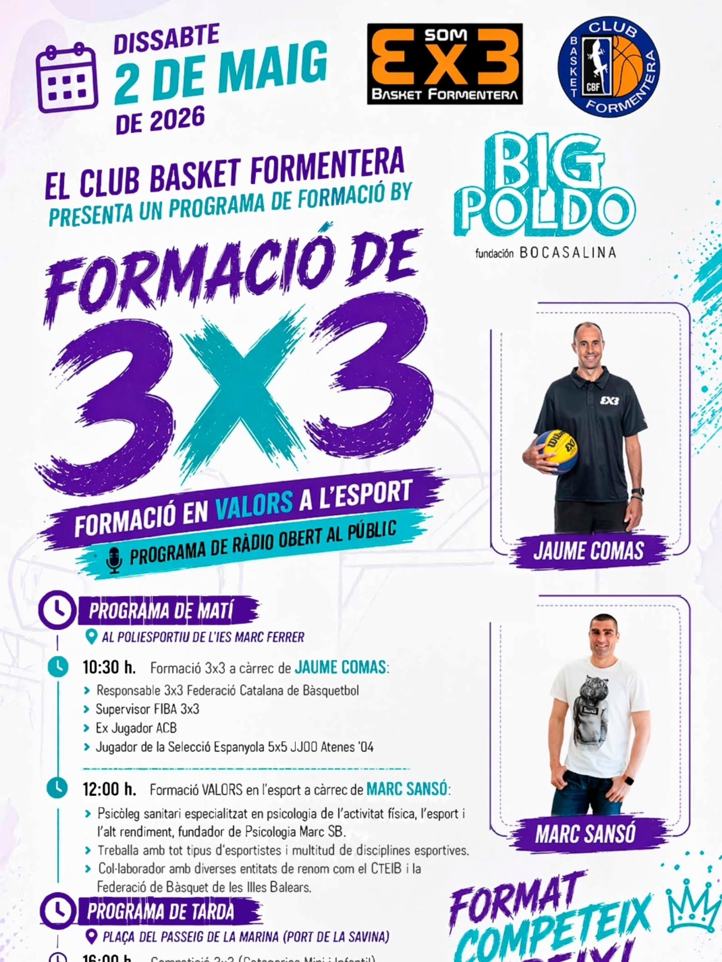 Este sábado 2 de abril estaré en Formentera compartiendo una jornada centrada en la mentalidad, los valores y los hábitos en el deporte, junto a Jaume Comas, en el Club Bàsquet Transmapi Formentera.
El rendimiento deportivo no se entiende sin el comportamiento diario: cómo pensamos, cómo actuamos y qué hacemos de forma repetida en el tiempo. La charla se centrará en cómo estos procesos influyen directamente en la formación y el rendimiento de los deportistas.
Por la tarde, participaré en una charla abierta en Radio Formentera, dirigida a toda la población, tanto en directo como a través de la emisión radiofónica, para seguir profundizando en estos temas desde una perspectiva aplicada y accesible.
—
Aquest dissabte 2 d’abril seré a Formentera compartint una jornada centrada en la mentalitat, els valors i els hàbits en l’esport, juntament amb Jaume Comas, al Club Bàsquet Transmapi Formentera.
El rendiment esportiu no es pot entendre sense el comportament diari: com pensem, com actuem i què repetim al llarg del temps. La xerrada se centrarà en com aquests processos influeixen directament en la formació i el rendiment dels esportistes.
A la tarda, participaré en una xerrada oberta a Ràdio Formentera, dirigida a tota la població, tant en directe com a través de la emissió radiofònica, per seguir aprofundint en aquests temes des d’una perspectiva aplicada i accessible.
#psicologiadeportiva #rendimientodeportivo #habitos #valores #mentalidadesportiva
