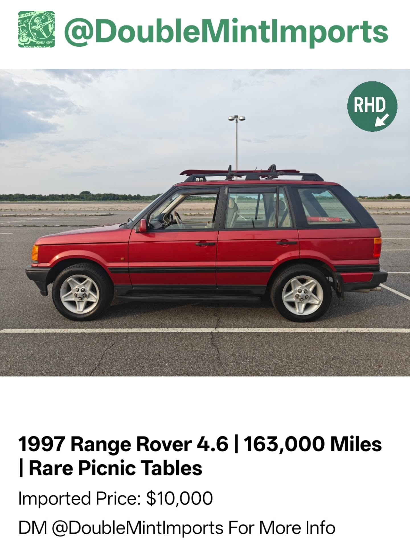 1997 Land Rover Range Rover p38
Right Hand Drive
Clean NY Title
Miles: 164,000
Price $10,000
Freshly installed Starlight with shooting stars on the headliner
Comes with roof rack
Comes with Thule ski rack
Comes with matching skis
Wooden steering wheel
Upgraded exhaust
Rare matching wood grain phone
Mondial wheels
Battery cut off switch
Matching custom umbrella
Roof net
Deep dish quad cup holders(Not all P38s came with that)
Refurbished steering wheel
Rain deflectors
Flip up phone
No longer on air ride(which is what caused a lot of issues)
The alarm has been disabled (Another things that caused issues on the P38s)
Rare parts:
TVs in headrest(Not working)
Tray tables
Wood grain interior
Headline dual roof nets
Sunroof wind deflector
Chip on windscreen
Paint can use a buffing
A few dings
Keep in mind this is a 27+ year old car.
#Rangerover #4dot6 #rhd #classiccarimporter