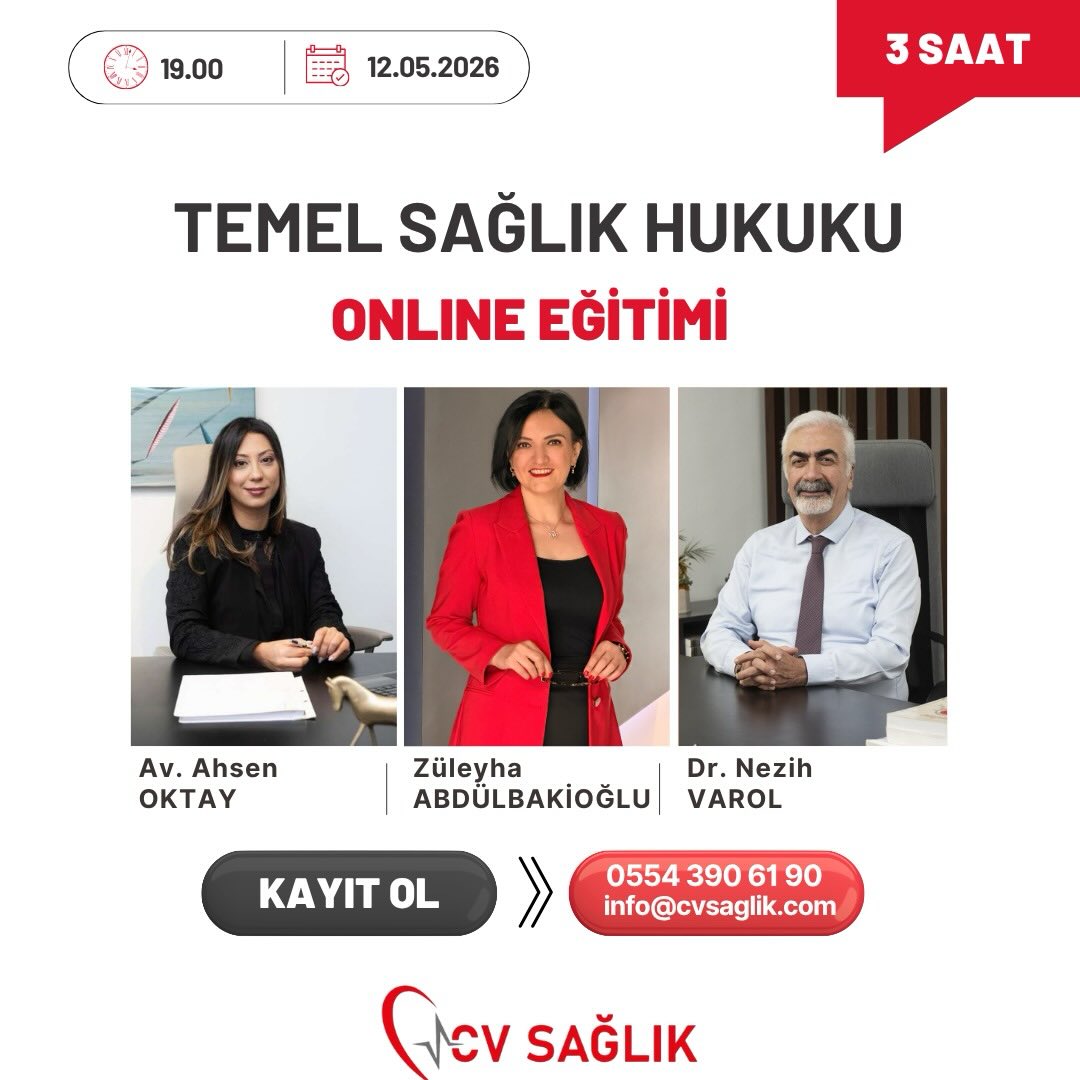 🩺Sağlık alanında çalışırken verdiğiniz her kararın yalnızca tıbbi değil, hukuki bir karşılığı da var.
Çoğu zaman “basit” görünen bir süreç; bir şikayete, soruşturmaya ya da ciddi bir sorumluluğa dönüşebiliyor. Üstelik bu risk sadece hekimler için değil; sağlık sisteminin içinde yer alan herkes için geçerli.
İşte bu yüzden hazırladığımız Temel Sağlık Hukuku Online Eğitimi, sizi gereksiz risklerden koruyacak en kritik bilgileri sade, anlaşılır ve doğrudan uygulamaya dönük şekilde sunuyor.
Bu 3 saatlik yoğun programda:
• Sağlık hukukunun temelini gerçekten anlayacak
• Mevzuatı “okuyabilen” değil, yorumlayabilen hale gelecek
• Hukuki, idari ve cezai sorumluluklarınızı netleştirecek
• Şikayet süreçlerinde nasıl hareket etmeniz gerektiğini öğrenecek
• Komplikasyon ile malpraktis arasındaki kritik farkı kavrayacak
• Sağlıkta tanıtım ve bilgilendirmeyi doğru şekilde yönetebileceksiniz
🎯 Kimler katılabilir?
Sağlık profesyonelleri, öğrenciler, yöneticiler ve sağlık kurumlarında görev alan tüm ekipler.
📍 Online (Zoom)
⏱ 3 saat – yoğun ve verimli içerik
📄 İsme özel dijital katılım belgesi
Bu eğitim, sadece bilgi kazandırmaz — mesleki güvenliğinizi güçlendirir.
Kontenjan sınırlı.
Detaylı bilgi ve kayıt için @cvsaglik