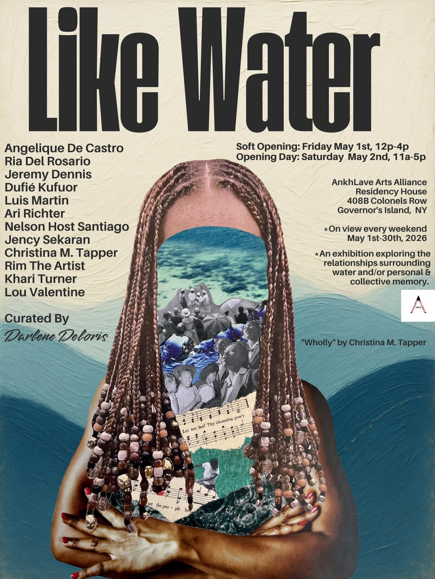 I’m honored to be included in the exhibition, “Like Water”, opening this Saturday, May 2nd on Governors Island, curated by the incredible @love.lenalove
My book will be on display, as well as a rarely exhibited skin drawing (slide 2) from before my cartooning practice. More info below.
“Like Water” is an exhibition exploring the relationships between personal & cultural memory, water, and the art that is created when both are considered. Curated by historian, multidisciplinary artist, and AnkhLave Arts Alliance’s Lead Curator Darlene Deloris. The exhibition will be available for viewing at the AnkhLave House on Governors Island from May 1st-May 30th, 11a-5p Weekends Only. Please join us on the island for the opening reception Saturday May 2nd, 11a-5p. As spring sets in, what better way to enjoy the warm weather than to come out to the 2026 opening weekend of Governors Island!
Gallery:
AnkhLave Arts Alliance House
408B Colonels Row
Governors Island, New York, NY
Opening Reception:
Saturday May 2nd, 2026 11a- 5p
Slide 1: Flyer including artwork by @createdbycmt
Slide 2: Ari Richter, “An Exercise in Futility,” Human skin pigmented with tattoo ink on double glass pane, 2014
Slide 3: My book, duh!
Featured Artist:
Angelique De Castro @angeliquedecastro_
Ria Del Rosario @___r___i___a
Jeremy Dennis @jeremynative
Dufié Kufuor @kufuorrr
Luis Martin @artengineer
Ari Richter @ari.richter
Nelson Host Santiago
Jency Sekaran @jencysekaranstudio
Christina M. Tapper @createdbycmt
Rim The Artist @rim_the_artist
Khari Turner @khari.raheem
Louel Valentine @forde2tough