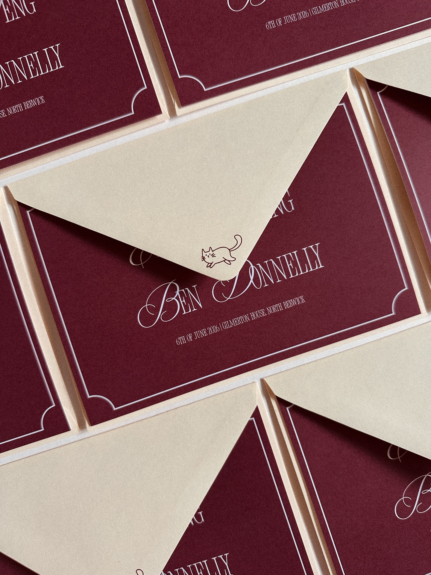 Spent today finishing up Emma + Ben’s On The Day stationery and it is looking SO beautiful I’m so excited to see it all come to life 🙌🏽
Have been working with Alice at @allurecollective_ on this one which has been such a joy. Her vision for Emma and Ben’s day is beyond stunning with so many gorgeous details ✨