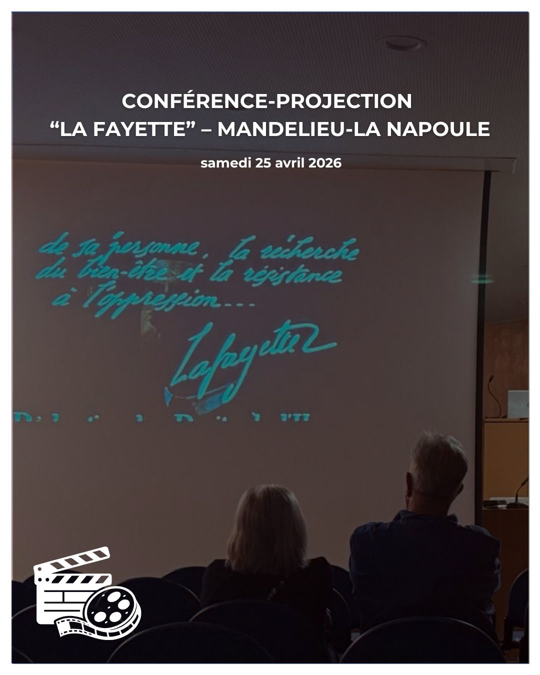 🇫🇷🇺🇸 CONFÉRENCE-PROJECTION “LA FAYETTE” – MANDELIEU-LA NAPOULE
Ce samedi 25 avril, notre association a organisé à Mandelieu-La Napoule la conférence-projection du film « La Fayette », rappelant l’engagement essentiel de la France dans la Révolution Américaine.
Cet événement, labellisé par l’Ambassade des États-Unis, a également été l’occasion de remercier la Municipalité de Mandelieu pour son précieux soutien.
Un moment fort pour rappeler que le 250ᵉ anniversaire de la Révolution Américaine se célèbre tout au long de l’année 2026.
———
🇺🇸🇫🇷 “LAFAYETTE” CONFERENCE & FILM SCREENING – MANDELIEU-LA NAPOULE
On Saturday, April 25, our association organized the conference and screening of the film “Lafayette” in Mandelieu-La Napoule, highlighting France’s essential role in the American Revolution.
This event, officially supported by the U.S. Embassy, was also an opportunity to thank the Municipality of Mandelieu for its valuable support.
A meaningful moment to remind everyone that the 250th Anniversary of the American Revolution will be celebrated throughout 2026.
#FUSA #FranceUsaFrenchRiviera #FranceUsaFrenchRivieraMonaco #America250 #Film