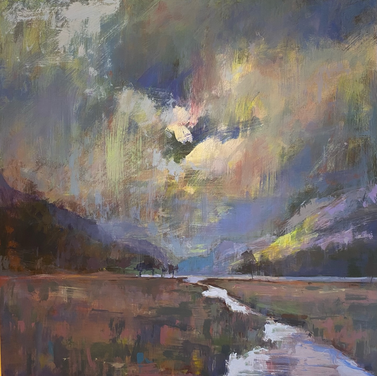 I was at @thornthwaitegallery today painting live, thank you so much for hosting me! And thank you to all the people that stopped and chatted too.