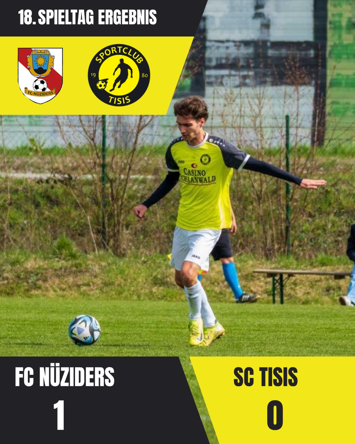 Am Samstag mussten wir uns leider dem FC Nüziders geschlagen geben. 😔⚽️
Wir haben an diesem Tag nicht unser bestes Gesicht gezeigt und wissen, dass deutlich mehr in uns steckt. Trotzdem nehmen wir aus dem Spiel wichtige Erkenntnisse mit – genau daraus lernen wir und wachsen als Team. 💪🔥
Jetzt heißt es: Fokus nach vorne, Fehler analysieren und im nächsten Spiel wieder alles raushauen! 💛🖤
Wir wissen, woran wir arbeiten müssen – und genau das werden wir tun. 🚀
Danke an alle, die uns trotzdem unterstützt haben! 🙌❤️ #ComebackStronger #Teamgeist #weitergeht #sctisis