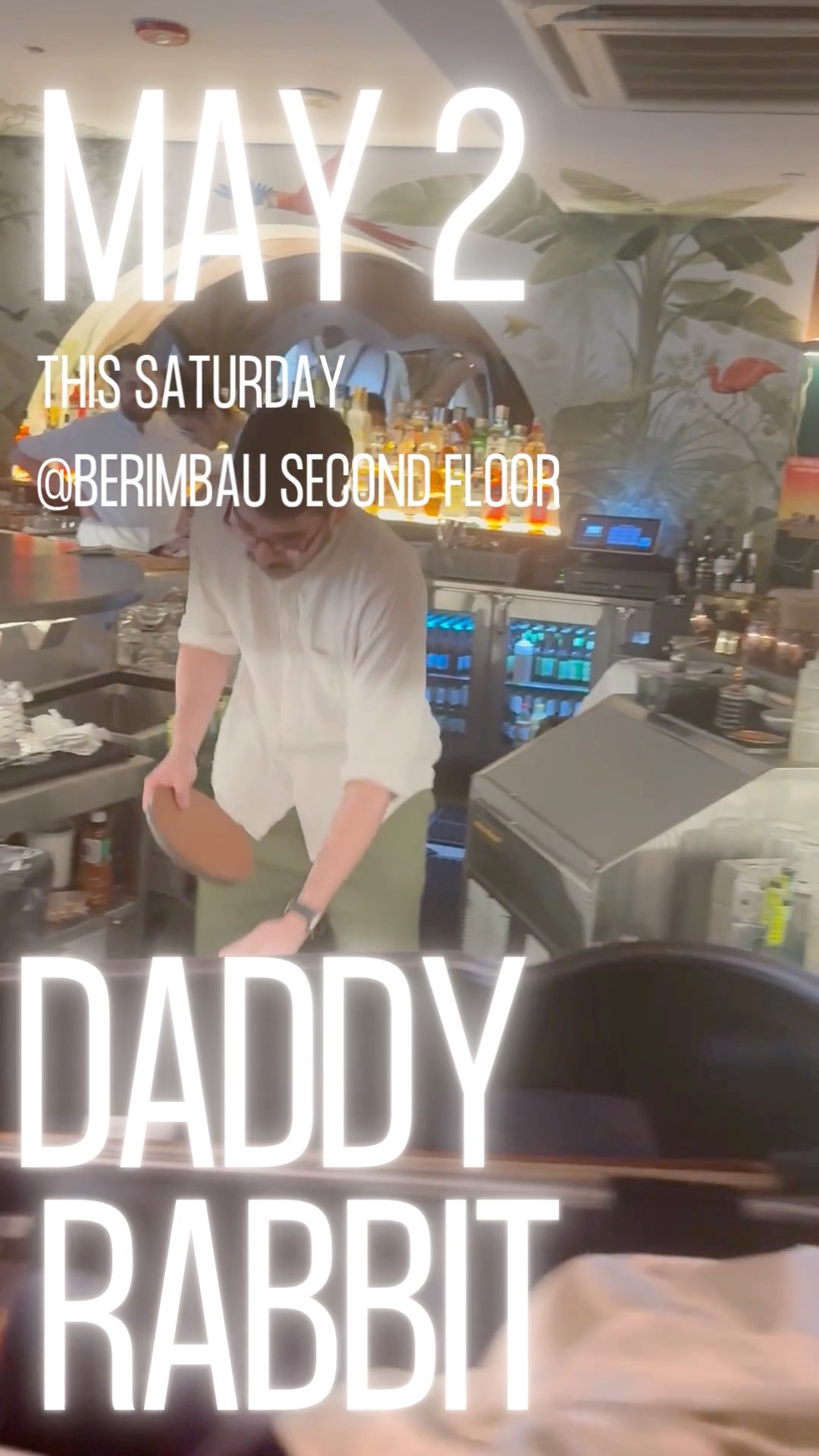 The shadows stir at @berimbau.secondfloor this Saturday, May 2nd, awaiting the Daddy Rabbit magic to weave a tapestry of velvet vocals, pulsing drums, and the soulful fusion of horn, piano, and rhyme. Just a few tickets left at https://daddy-rabbit.turntabletickets.com