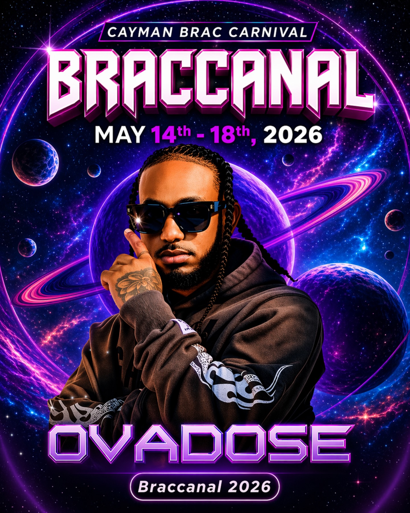 For the first time ever, The Bahamian Ambassador himself @ovadose will be in the Cayman Islands, specifically touching down in Cayman Brac for Braccanal Carnival! 🇰🇾🚀✨
Get ready for an intergalactic experience with pure vibes and unforgettable moments 🎶💫
This isn’t just a party… it’s a whole movement 🌌