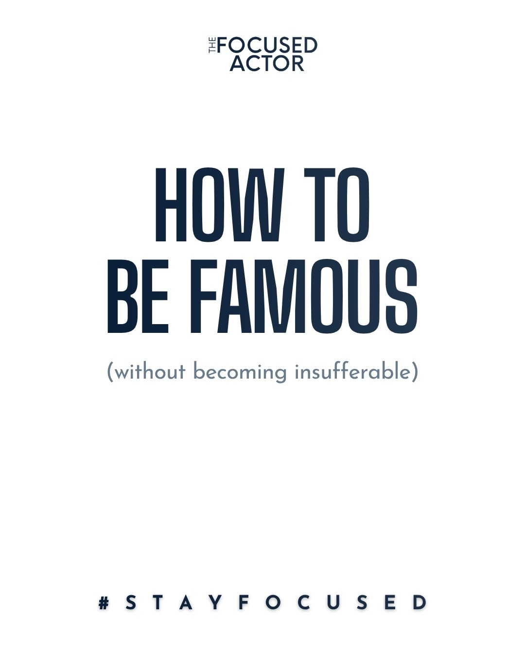 Someone once told me to “pretend like you’re famous.”
I hated it. Immediately.
Because let’s be honest… actors already have enough weird stuff happening around confidence, visibility, rejection, and trying not to seem like “too much.”
But the more I sat with it, the more I realized:
Maybe the problem wasn’t the advice.
Maybe the problem was what I thought it meant.
This week’s exercise is not about becoming insufferable.
It’s about what changes when you stop shrinking before you’ve even started.
#stayfocused #thefocusedactor #actingadvice #actortips #imfamous