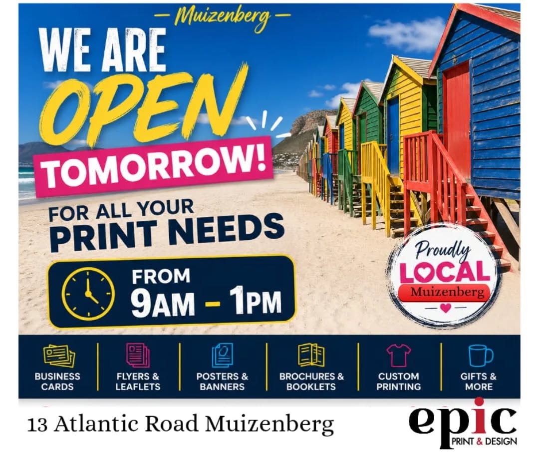 Come and visit us @epicprintdesign tomorrow April 27th for all your Freedom Day printing #digitalprinting #muizenbergbusinesses #freedomday🇿🇦 #printingservices