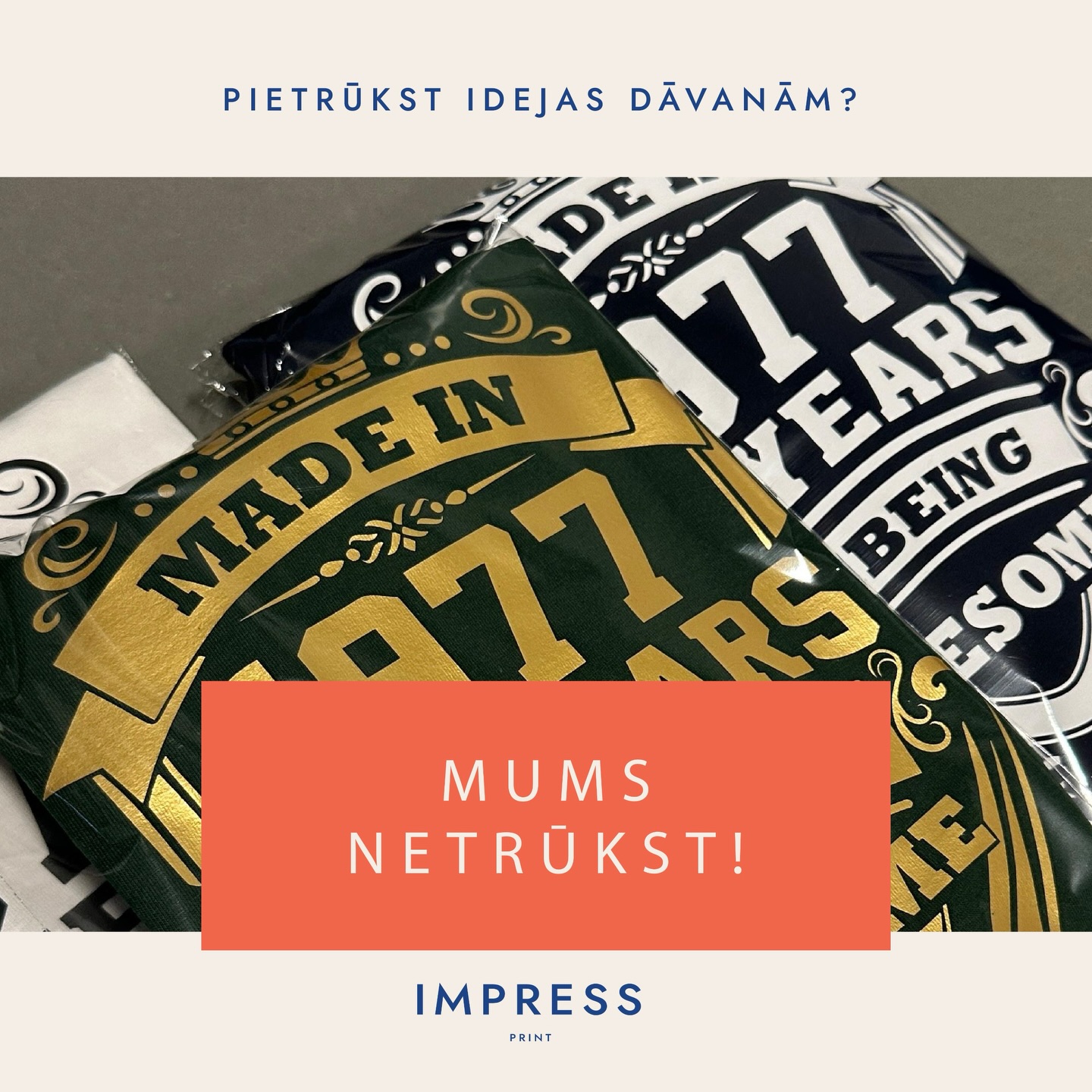 😎 Mums ir daudz ideju dāvanām!
Esam šeit, lai tev palīdzētu ar realizēšanu!
✅ info@impress.lv
🏡 Tālavas iela 5, Alūksne
📲 29215155
#personalizetasdavanas #druka #tkrekluapdruka #akrilanorādes #mājunosaukumi