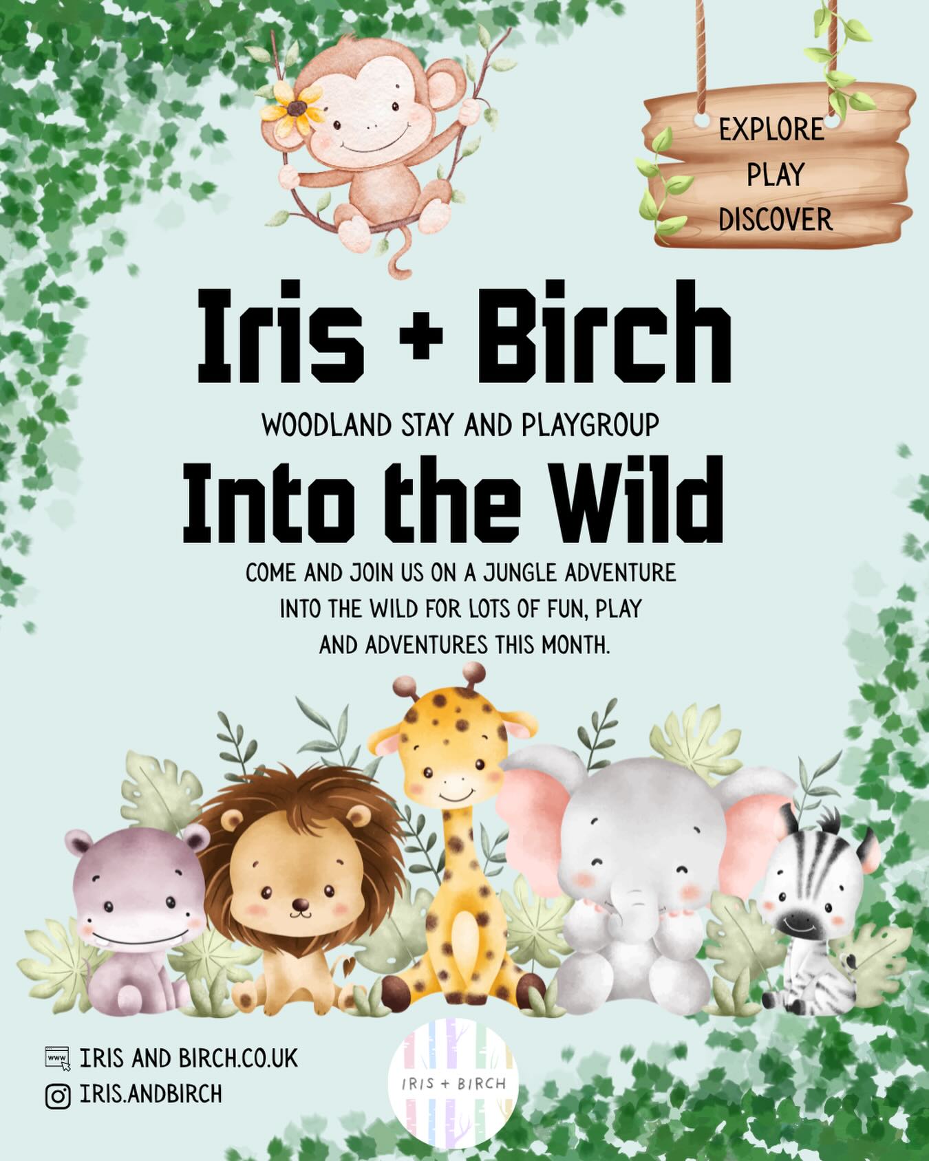 🌿🦁 We are going INTO THE WILD in May at Iris + Birch! 🐘🌿
Come and join us for jungle adventures, safari storytelling, sensory play and creative exploration in our woodland play area🌳✨
From animal tracks to leafy potions, there’s so much for your little explorers to discover 🐾
Bookings open this evening 🌈
#learningthroughplay #StayAndPlay #JungleTheme #SafariAdventures OutdoorPlay EarlyYears NaturePlay