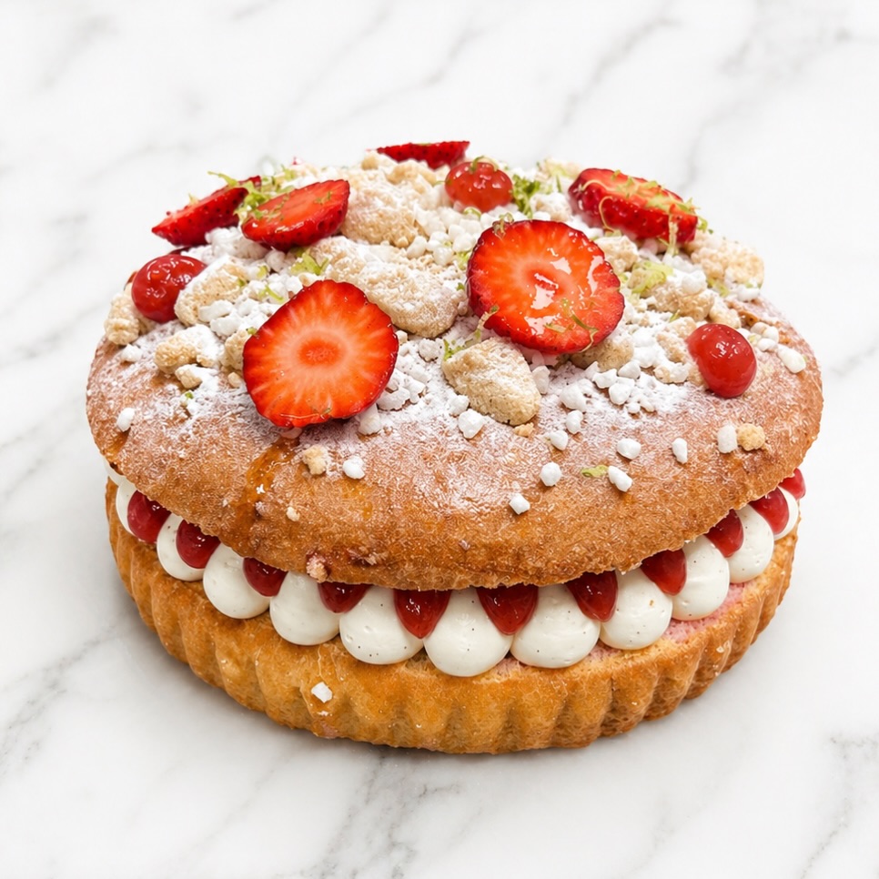 Nouveau SAINT-TROP’ FRAISE / RHUBARBE 🍓
Brioche moelleuse, délicatement imbibée d’un sirop au jus de fraise,
garnie d’une crème diplomate vanille et d’une marmelade fraise–rhubarbe.
Disponible en boutique en individuel
ou en format 6/8 personnes sur commande (48h à l’avance).
#tropeziennes #fraise #rhubarbe #dijon #patisserie