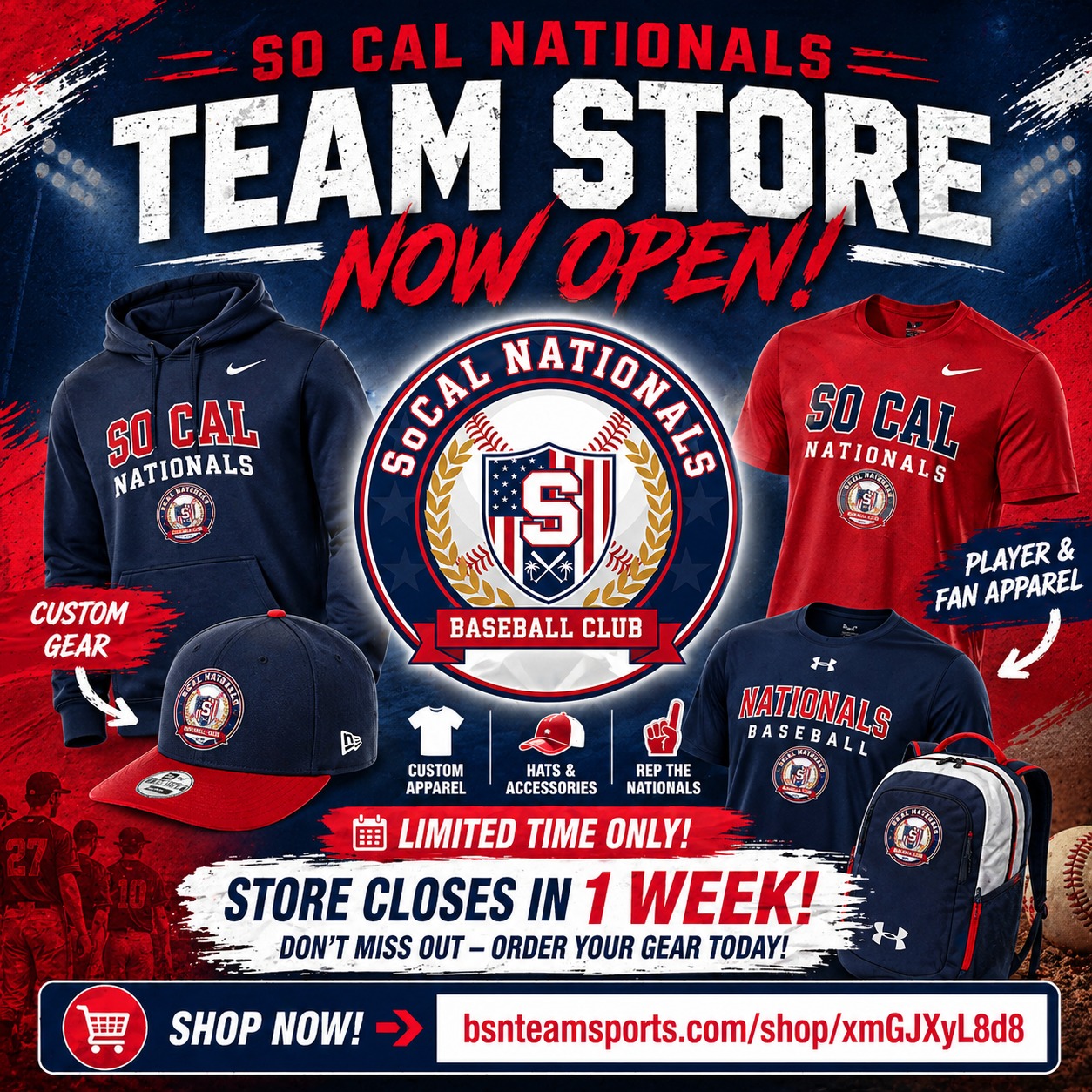 Our Team Store is LIVE 🔥
Get your gear, rep the squad, and show your support all season long 💪
👕 Custom apparel
🧢 Hats + fan gear
⚾ Everything you need to represent
⏳ Don’t wait — store closes soon!
👉 Shop now:
https://bsnteamsports.com/shop/xmGJXyL8d8 (Link in our bio)
#TeamGear #BaseballLife #SupportTheTeam #GameDayReady #SquadStyle