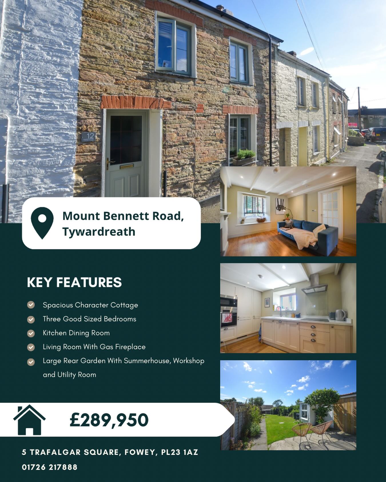 📍Mount Bennett Road, Tywardreath
🏠 £289,950
A beautifully presented spacious three bedroom charming Cornish Cottage located in the popular village of Tywardreath. Tywardreath has many attributes and amenities including a village shop, Fish & Chip Shop, Butchers, Village Pub and Primary School to name but a few. The closest beach is Par Sands, which is a walkable distance or short drive away. Tywardreath is on the bus route and is close to the station at Par.
To enquire about this property, please call our Fowey Branch on 01726 217888 📞
#cornwallliving #cornishestateagents #propertiesforsale