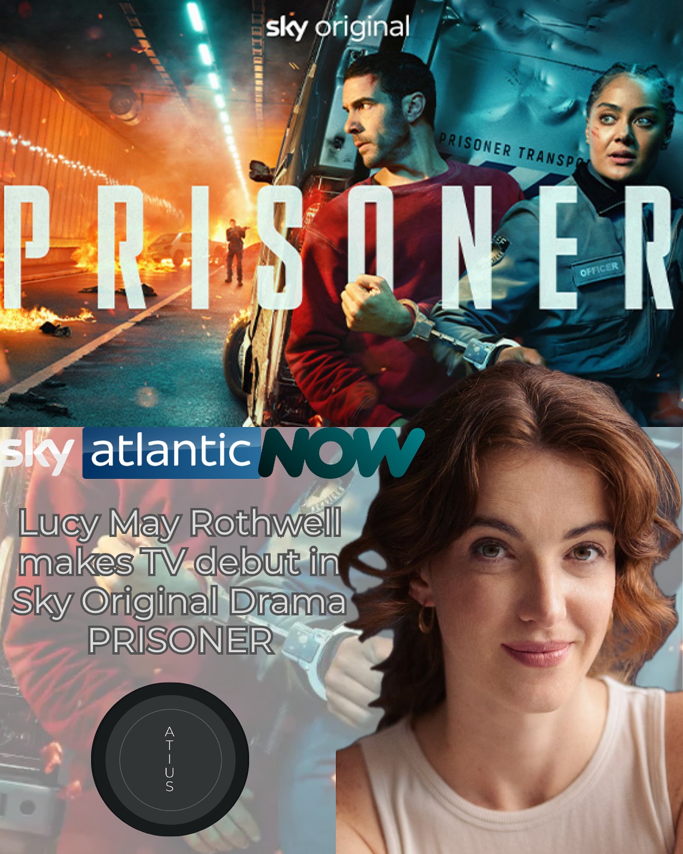 Delighted for Lucy May Rothwell as she makes her TV debut in Sky Atlantic and Now TV’s new 6-part thriller drama PRISONER! Starting 30th April 🤩
The whole process was a joy, working with the fab team at @kvhcasting 🙏🏼
#atiusactors
#atiusmanagement
