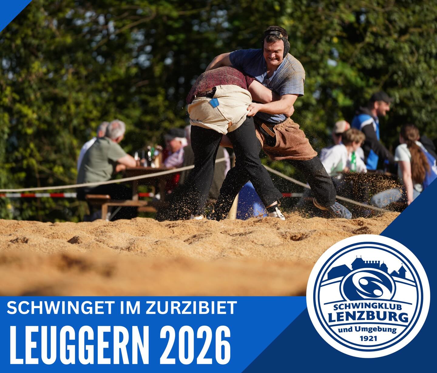 Schwinget im Zurzibiet Leuggern 2026 ☀️
Bei sommerlichen Temperaturen durften wir heute ein starkes Fest im Zurzibiet erleben 💪
Top Leistung unserer Jungs! 🔥
Nick Alpiger bezwingt Kaj Hügli nach 2:57 Minuten mit innerem Haken.
Ein grosses Dankeschön an den @schwingklub_zurzibiet für die Organisation dieses tollen Festes 🙌