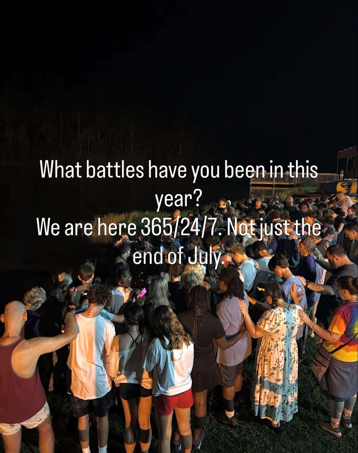 Camp is weeks away. But are you struggling now? Do you need prayers today? Any of our staff would be happy to help you. Camp is a people, so it’s not just one week a year. We are always here.