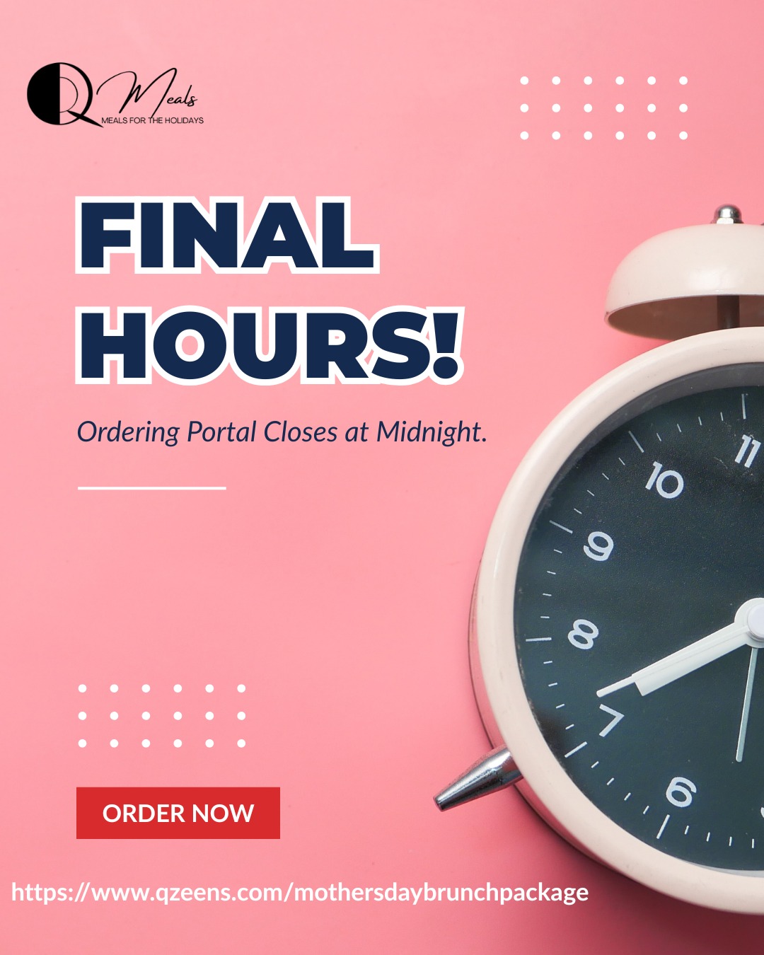 šØ LAST DAY TO ORDER šØ
Today is your final chance to secure your Motherās Day Q-Meal š
If itās still on your list, this is your moment. Orders close today, and once theyāre gone, theyāre gone. Donāt miss the opportunity to make this Motherās Day effortless, elevated, and truly special.
#LastCall #FinalDay #MothersDayMeals #QMeals #AtlantaFood #DontMissOut #OrderNow