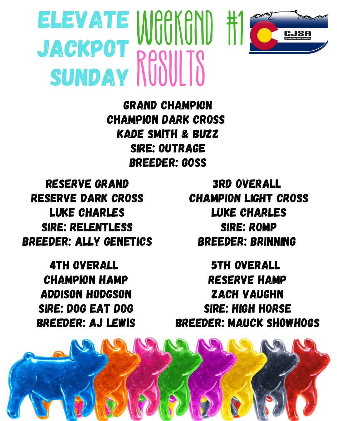 Sunday winners from Elevate Jackpot.