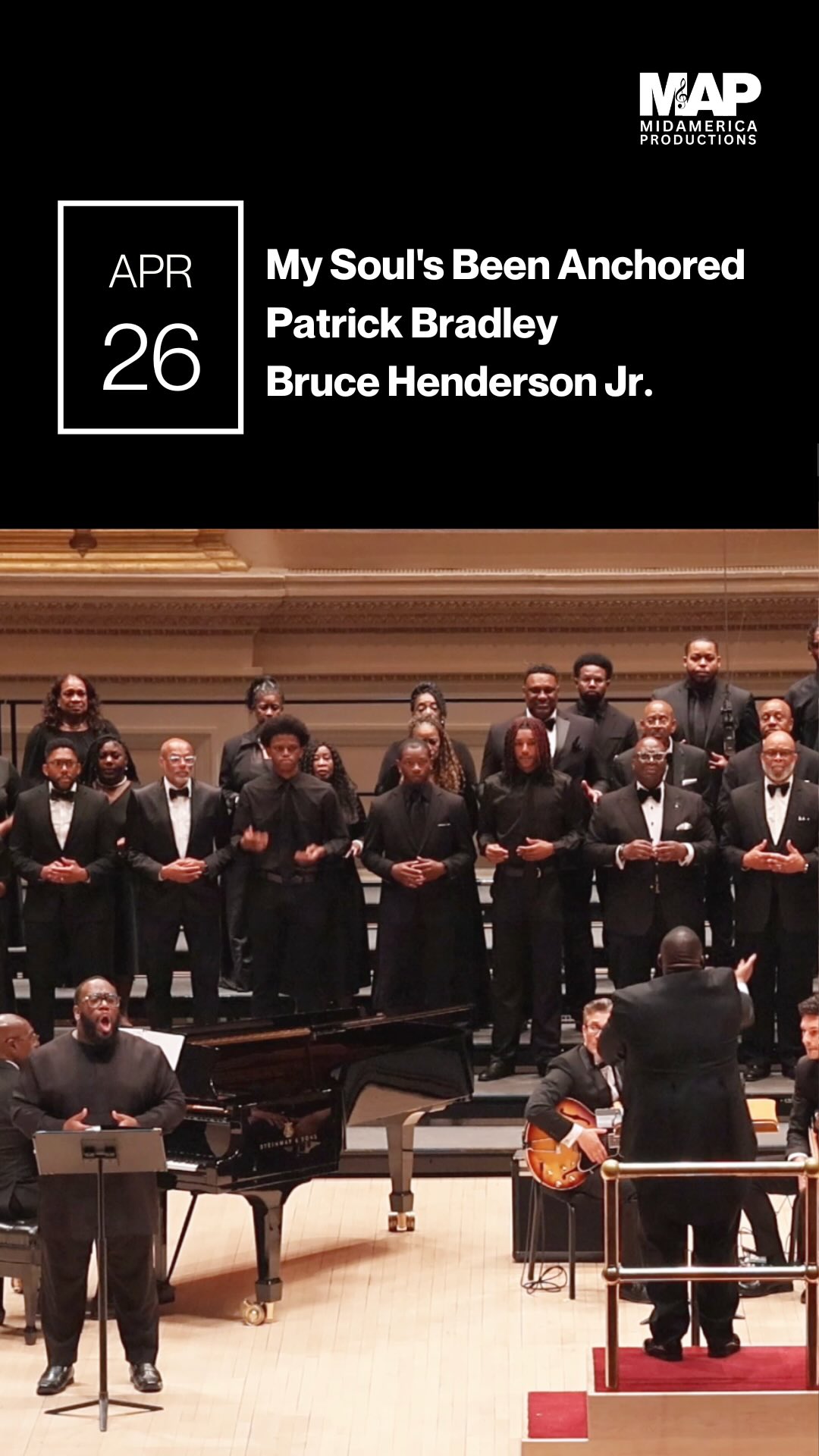 ✨A powerful performance of My Soul’s Been Anchored at Carnegie Hall! 🎶
Led by Patrick Bradley and featuring soloist Bruce Henderson Jr., this inspiring performance brought together an incredible group of participating choruses:
Westside Baptist Church, Lewisville, TX (Patrick Bradley, Director)
St. John Church, Grand Prairie/Southlake, TX (Clark W. Joseph, Director)
Austin Chapter of the Gospel Music Workshop of America, Austin, TX (Jonathan Tate, Director)
Fort Worth Chapter of the Gospel Music Workshop of America, Fort Worth, TX (Jewell Kelly, Director)
Dallas Chapter of the Gospel Music Workshop of America, Dallas, TX (Patrick Bradley, Director)
Friendship Baptist Church of The Colony, TX (Kevin O. Davis, Director)
Texas Mass Choir, Lewisville, TX (Patrick Bradley, Director)
The Birmingham Ensemble, Birmingham, AL (Bruce Henderson Jr., Director)
The Boys’ Latin of Philadelphia Brothers In Song, Philadelphia, PA (Renard Golden, Director)
Talladega College Choir, Talladega, AL (Bruce Henderson Jr., Director)
Bravo to all for an inspiring and memorable performance! 👏
#CarnegieHall #GospelMusic #OntheMAP2026