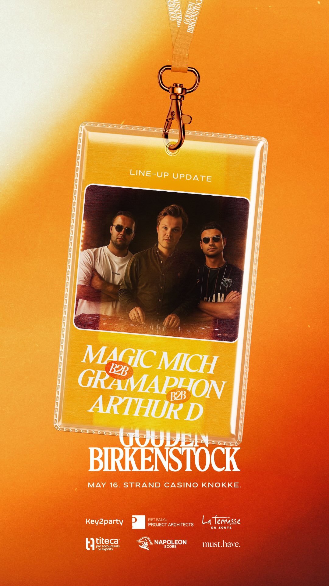 getting the band back together for our third edition? agliek.
Proud to announce a B2B set by the legendary trio @christiaens_michiel , @charlesvermeulen98 and @arthurketel at the Gala van de Gouden Birkenstock.
SO LOOKING FORWARD TO THIS ONE!๐ฎโ๐จ
๐May 16. Strand Casino Knokke.
๐๏ธTickets in bio.
#knokke #event #beach #dj #collins