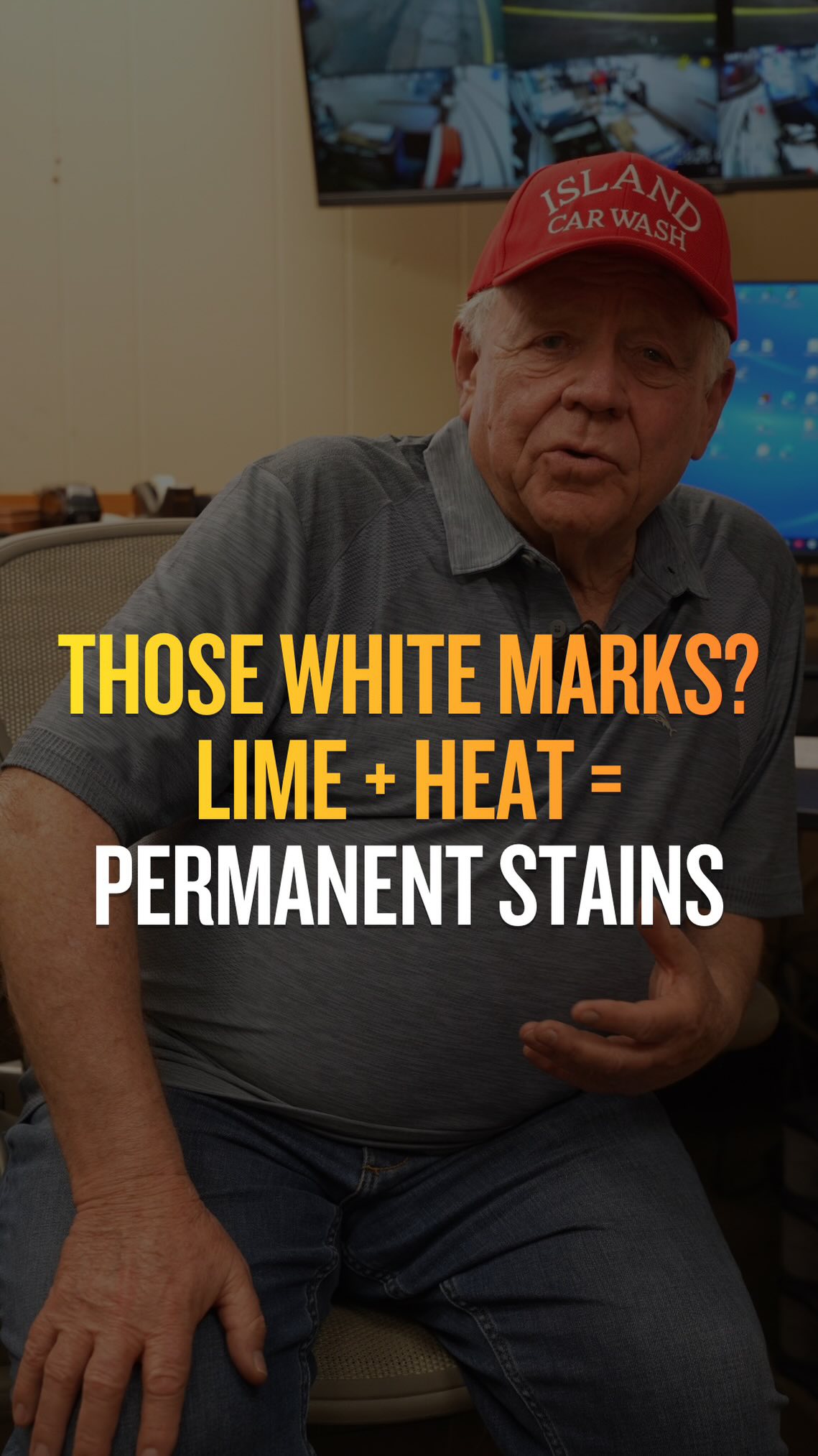 Those white spots on your car?
That’s not dirt… that’s sprinkler damage.
Every time your car gets hit with sprinkler water, it’s being coated in minerals like calcium and lime.
When the sun hits it… it bakes right into your paint.
💧 Water evaporates.
⚠️ Minerals don’t.
Ignore it too long and it won’t come off with a basic wash.
👉 Stay ahead of it. Wash it off before it sets.