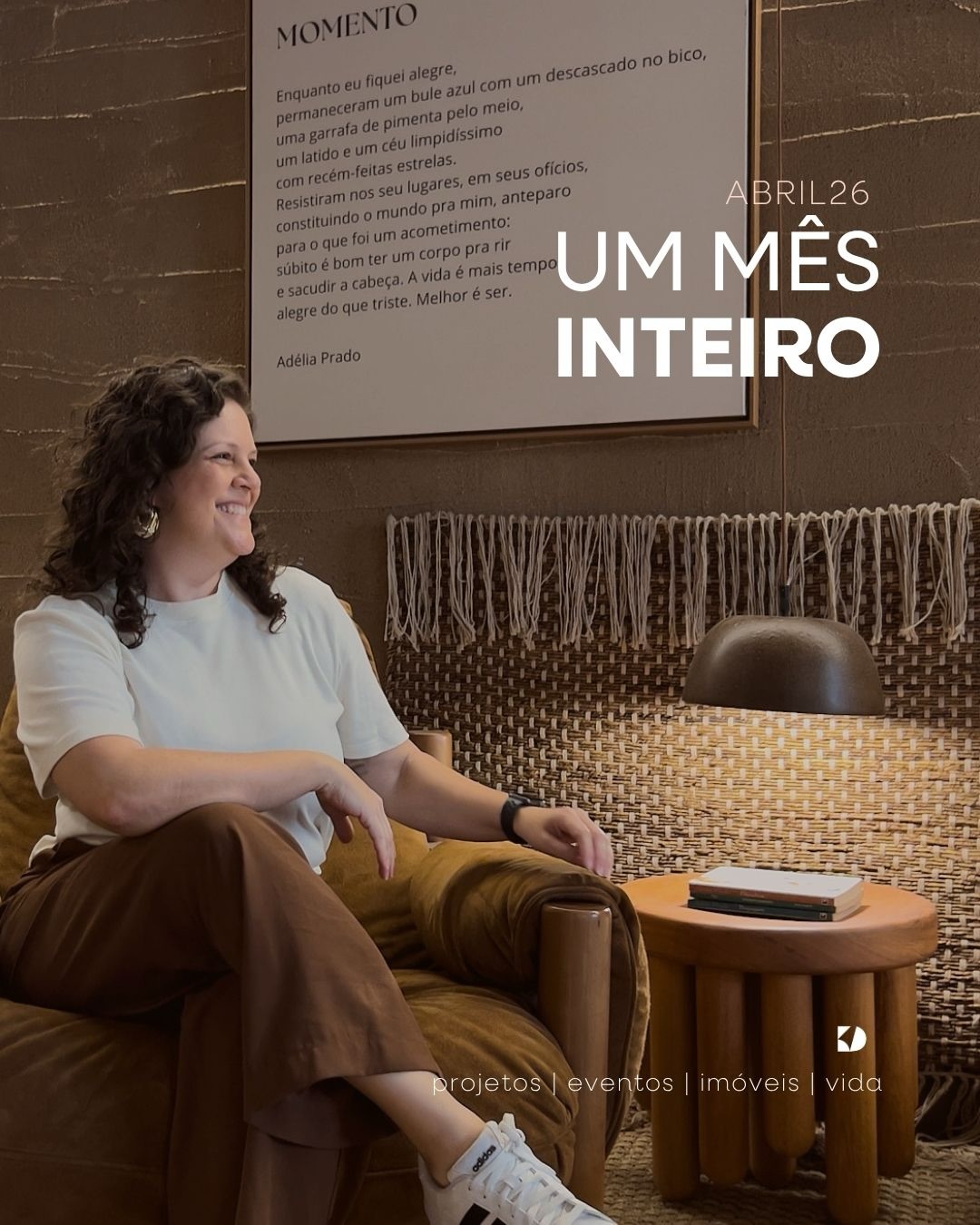 Abril foi um mês mais lento que eu gostaria.
Depois de uns dias visitando a família peguei uma gripe que me arriou por semanas.
Entre obras, visitas, eventos, treinos, leituras e momentos também teve pausa.
Tudo isso constrói repertório e melhores escolhas, no morar, nos projetos e na vida.
Como foi seu abril?