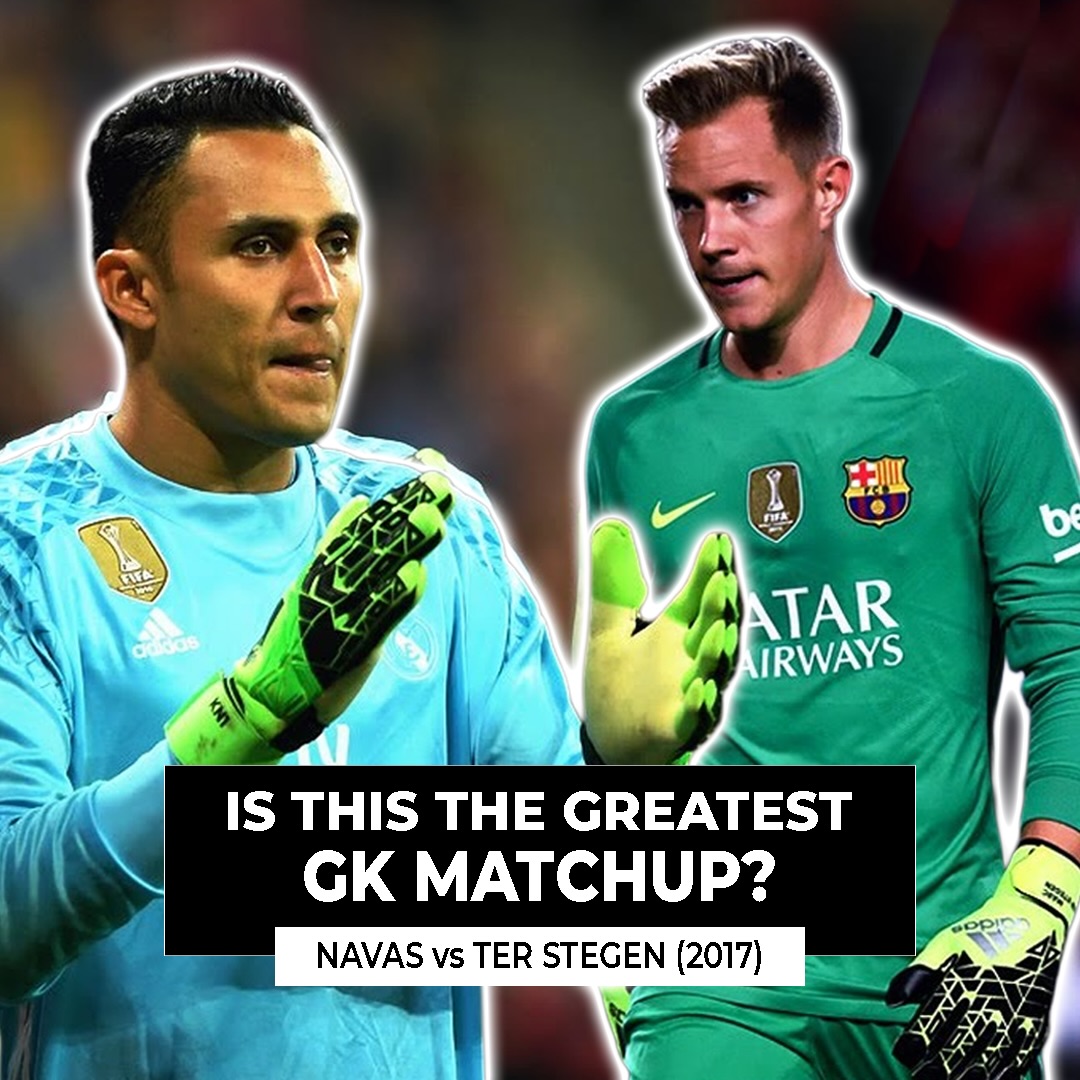 Everyone remembers Messi’s last minute goal and shirt celebration at the Bernabeu.. but when you rewatch it, you see one of the best H2H goalkeeping battles.. it could have easily been 5-5 without Navas and Ter Stegen! Enjoy this compilation and also watch - “The Most Watched Football Matchup Ever” on YouTube … best use of 40 minutes 🔥 #gk #messi #ronaldo #explore