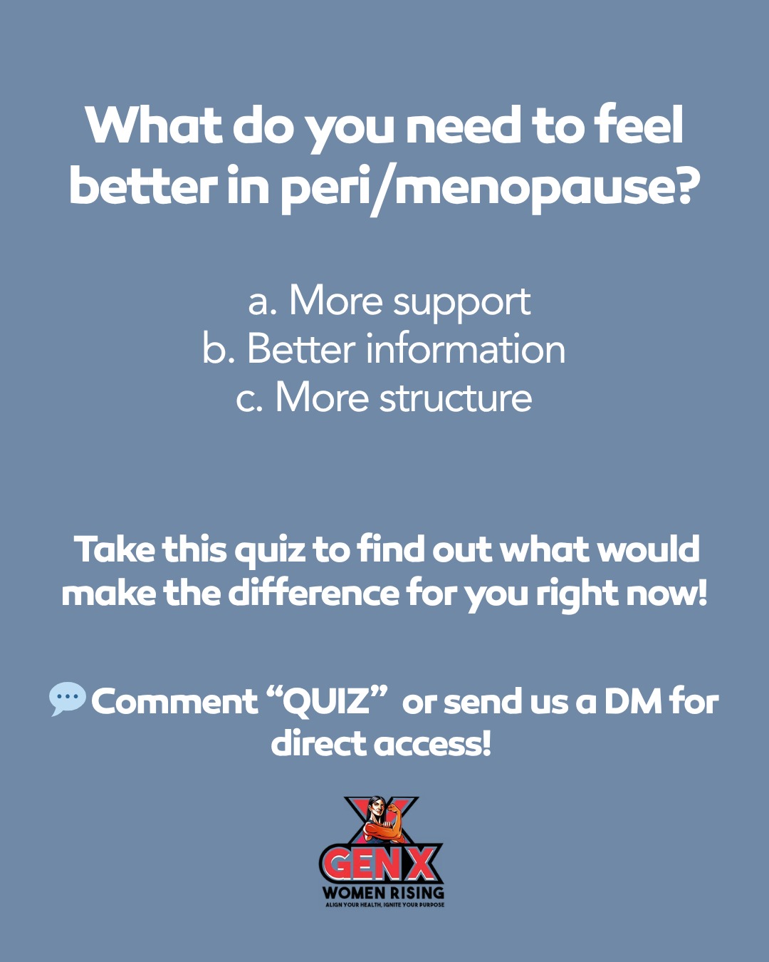 Not what you should be doing.
Not what worked 10 years ago.
What do you actually need right now?
More support?
Better information?
More structure?
✨ Take the quiz to get clear—no overwhelm, just direction.
👉 Link in bio
or
💬 Comment QUIZ and we’ll send it to you
What do you feel like you need more of right now?
#midlifewellness #menopausesupport #perimenopausehealth #womenswellbeing #mindfulmovement