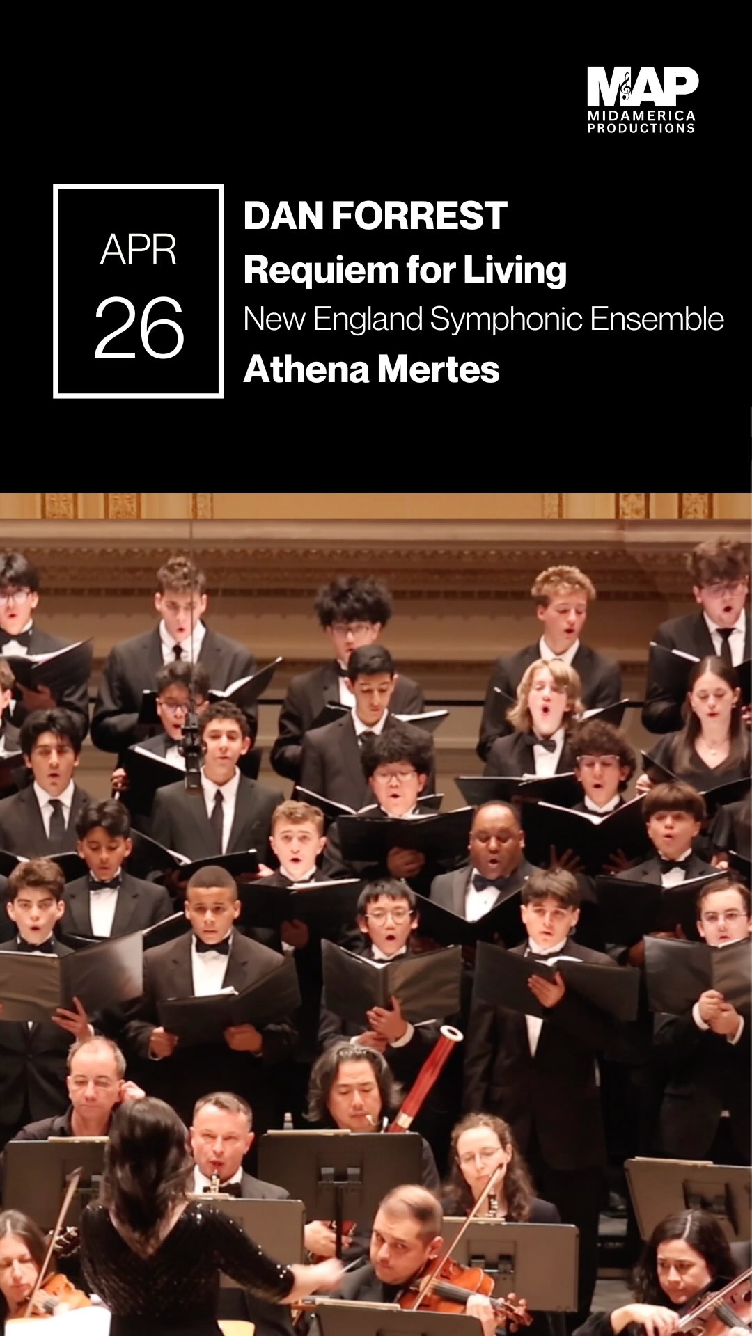 👏 An incredible performance of Requiem for the Living by Dan Forrest at Carnegie Hall! 🎶
✨ Led by Athena Mertes, this moving performance featured the New England Symphonic Ensemble and participating choruses:
Thurman White Academy Advanced Choir, Henderson, NV (Athena Mertes, Director)
Westfield High School Choir, Westfield, NJ (John Brzozowski, Director)
#CarnegieHall #RequiemForTheLiving #ChoralMusic #OntheMAP2026