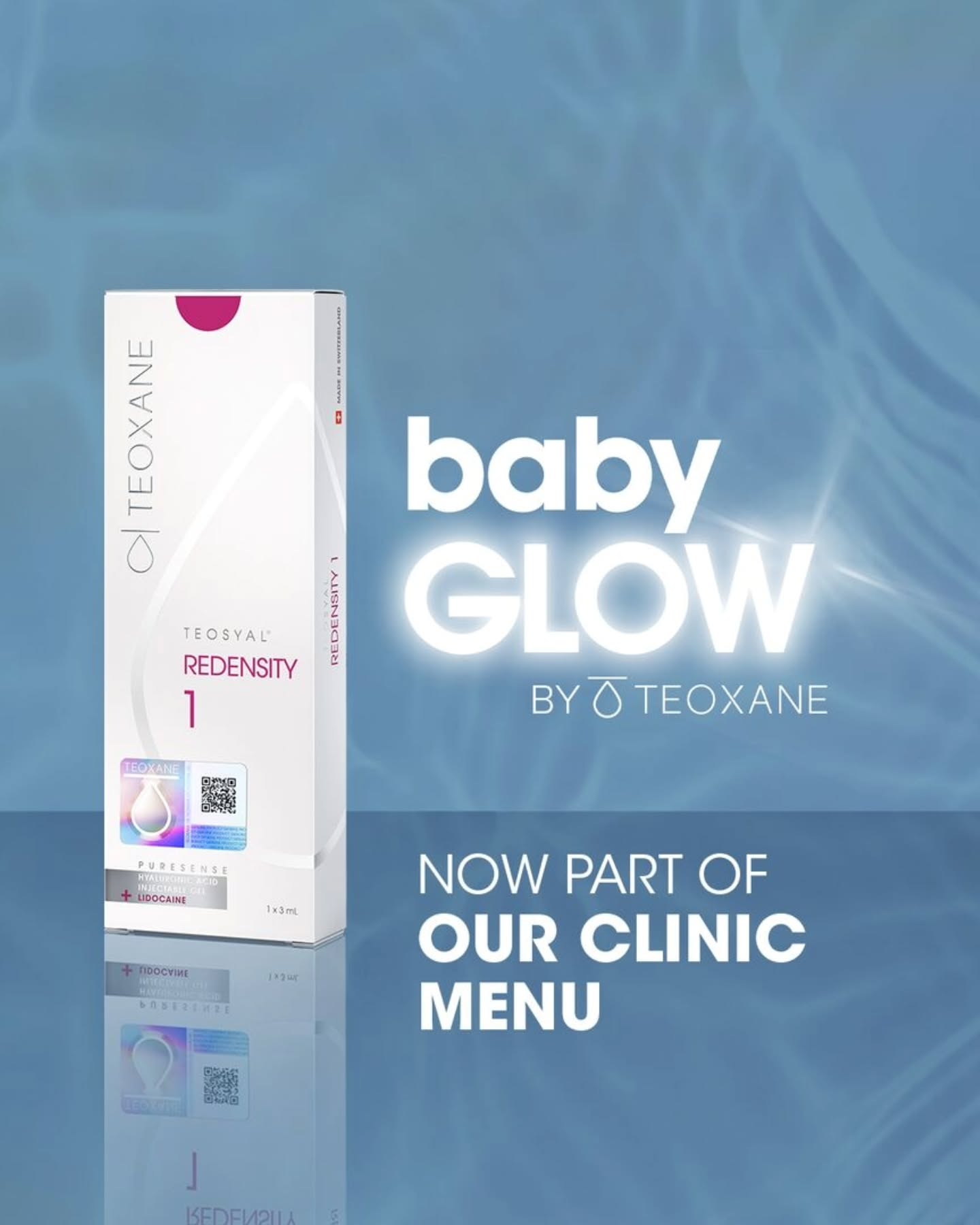 📢INTRODUCING A NEW ERA IN SKIN QUALIhTY!
👉MEET Teoxane babyGLOW!
🔎Looking for that fresh, radiant glow with real skin benefits beneath the surface?
Say hello to Teoxane baby GLOW, a new skin revitalisation treatment powered by Teoxane's Redensity-1.
👩🏼⚕️What can you expect in as little as 9 days post your first treatment?
✔️More hydration
✔️More plumpness
✔️Smoother and firmer texture
💉Why choose Teoxane babyGLOW?
⁃ Suitable for a wide range of skin types
⁃ Designed for both glow-boosting and long-term skin rejuvenation
⁃ Quick and effective treatment with minimal disruption to your day
📲Be among the first to discover this next generation skin treatment, contact us to book in and receive a goodie bag🛍
***offer is valid until 31st of May 2026
#uskinaestheticclinic #aestheticnursepractitioner
#teoxanebabyglow
#glassskinroutine
#hydratedskin